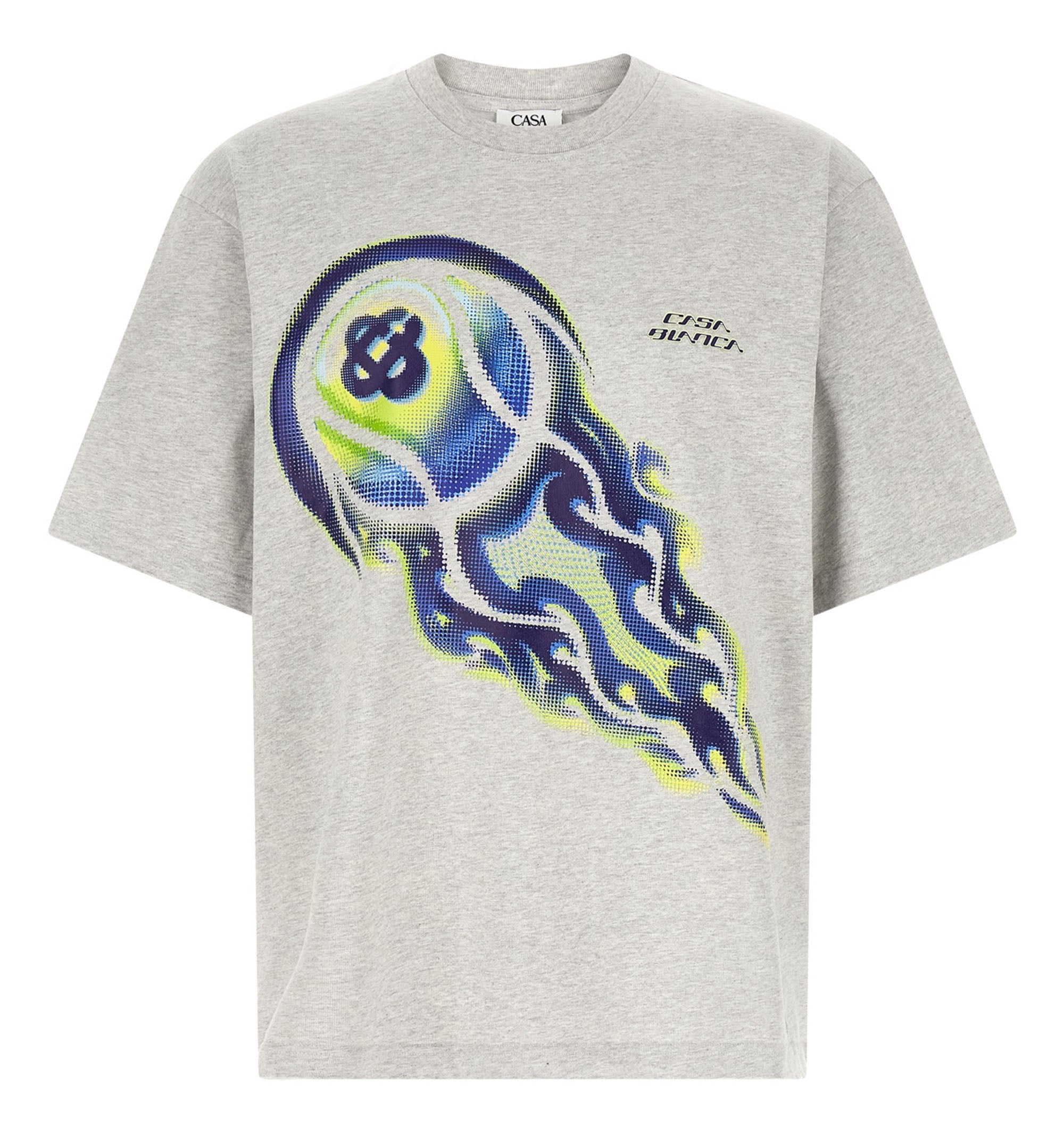 Flaming Tennis Ball Oversized Short Sleeve T‑Shirt