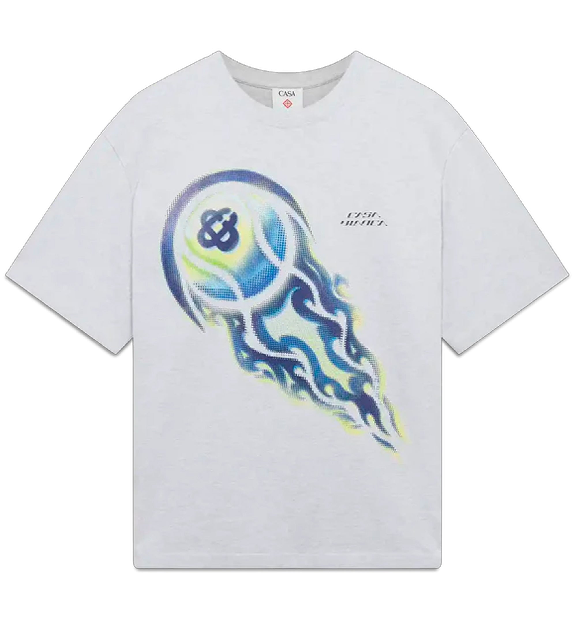 Flaming Tennis Ball Oversized Short Sleeve T‑Shirt