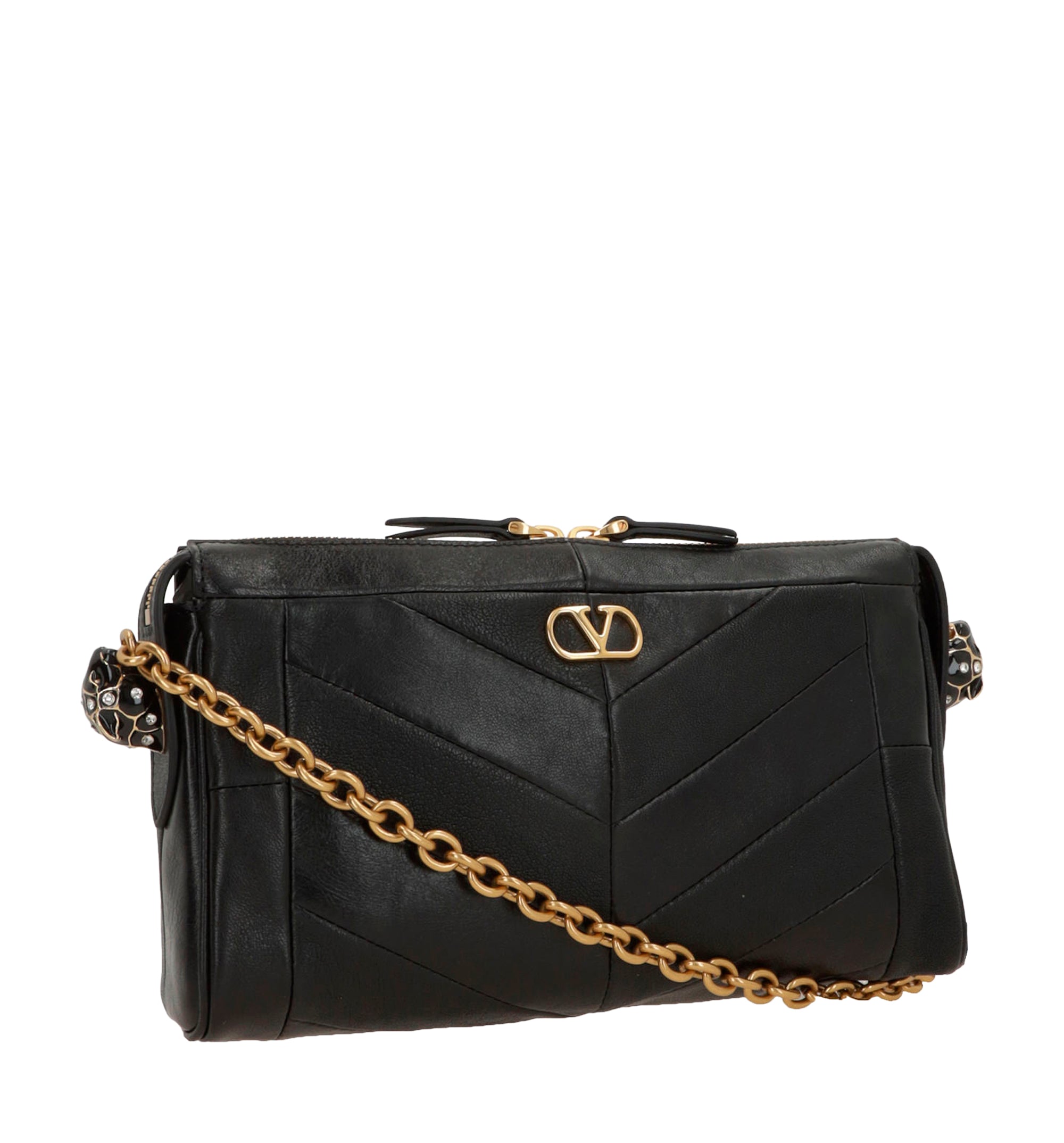 Panthea small shoulder bag in chevron nappa
