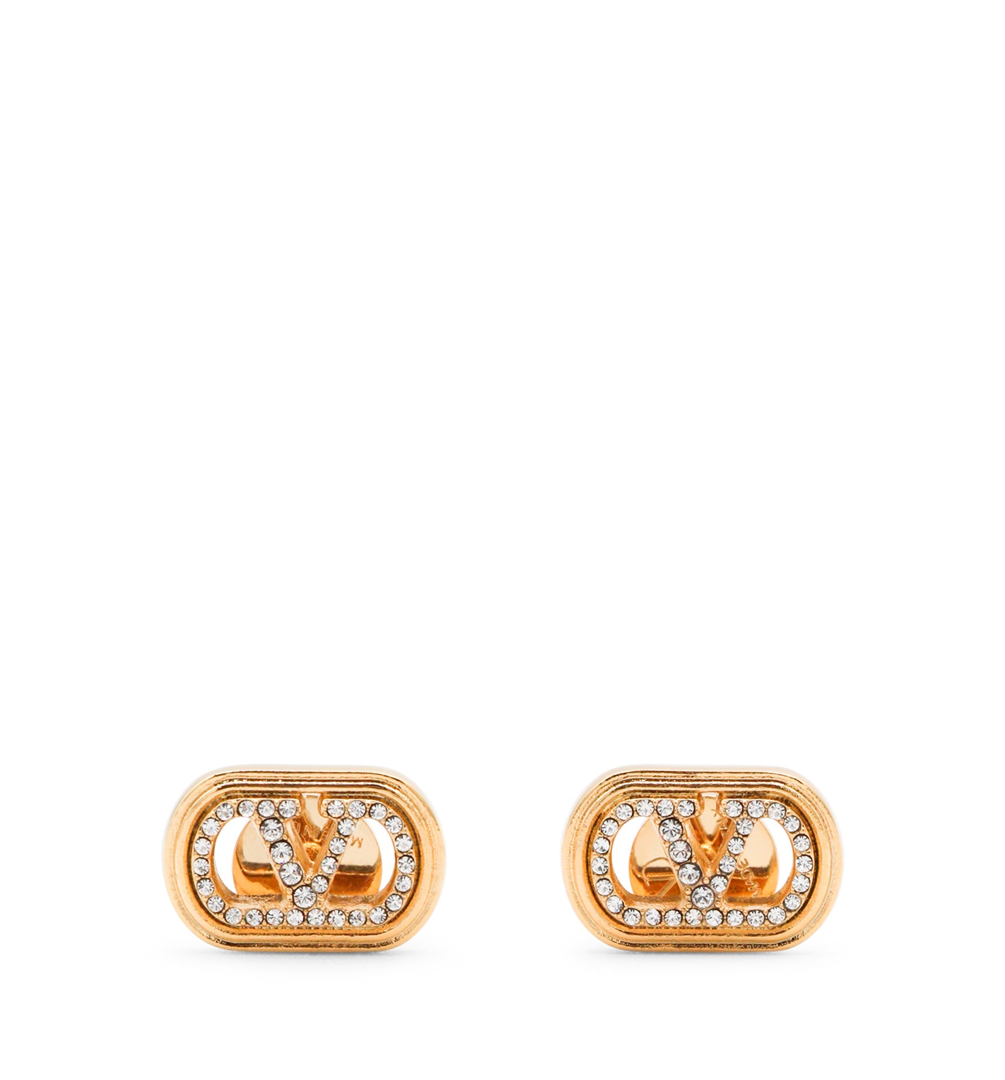 Gold And Crystal Earrings