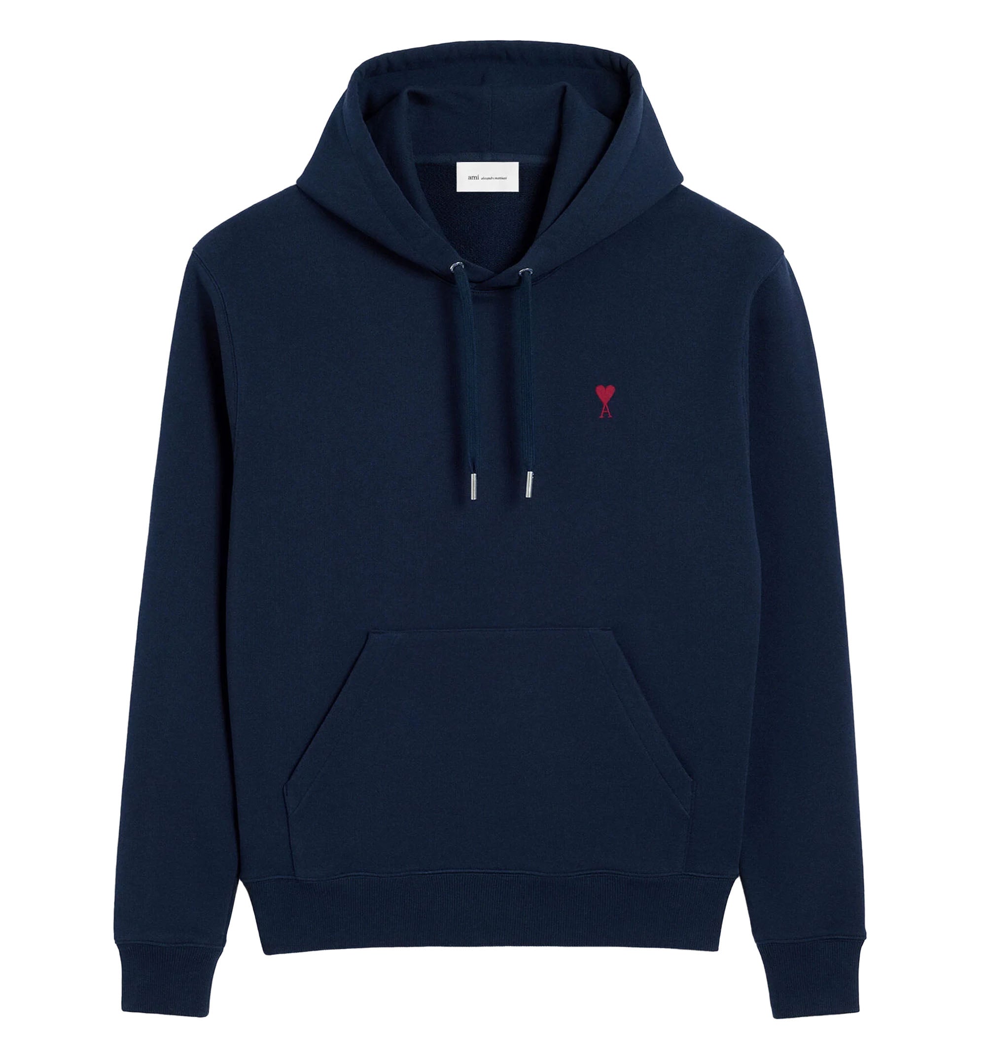 Blue cotton hoodie with Ami de Coeur