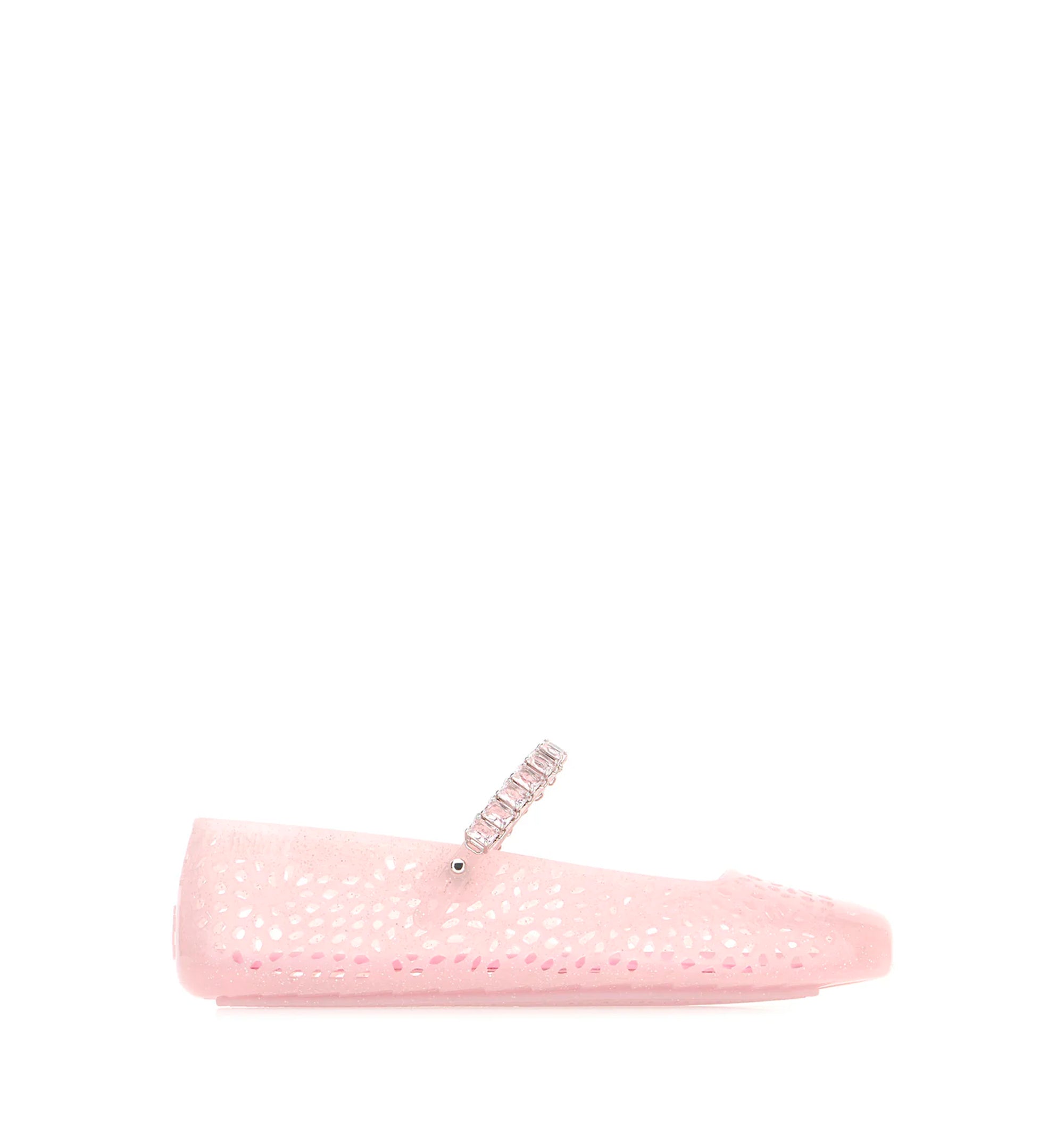 Pink rubber Jelly ballerinas