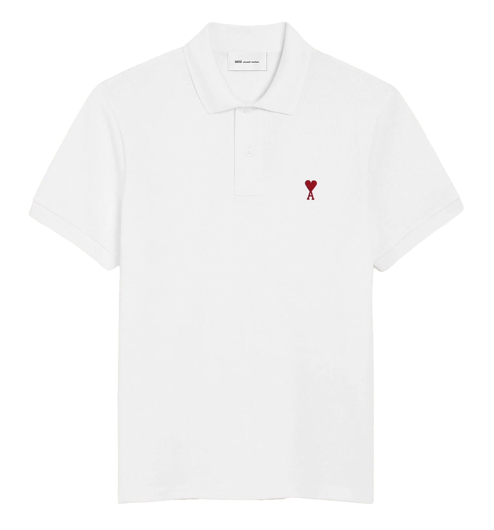 White Cotton polo with Ami De Coeur