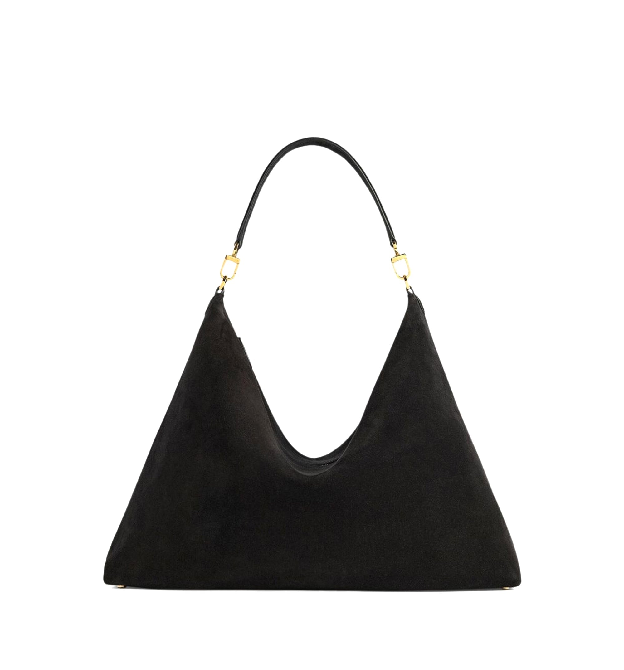 Bevel Suede Bag - Black
