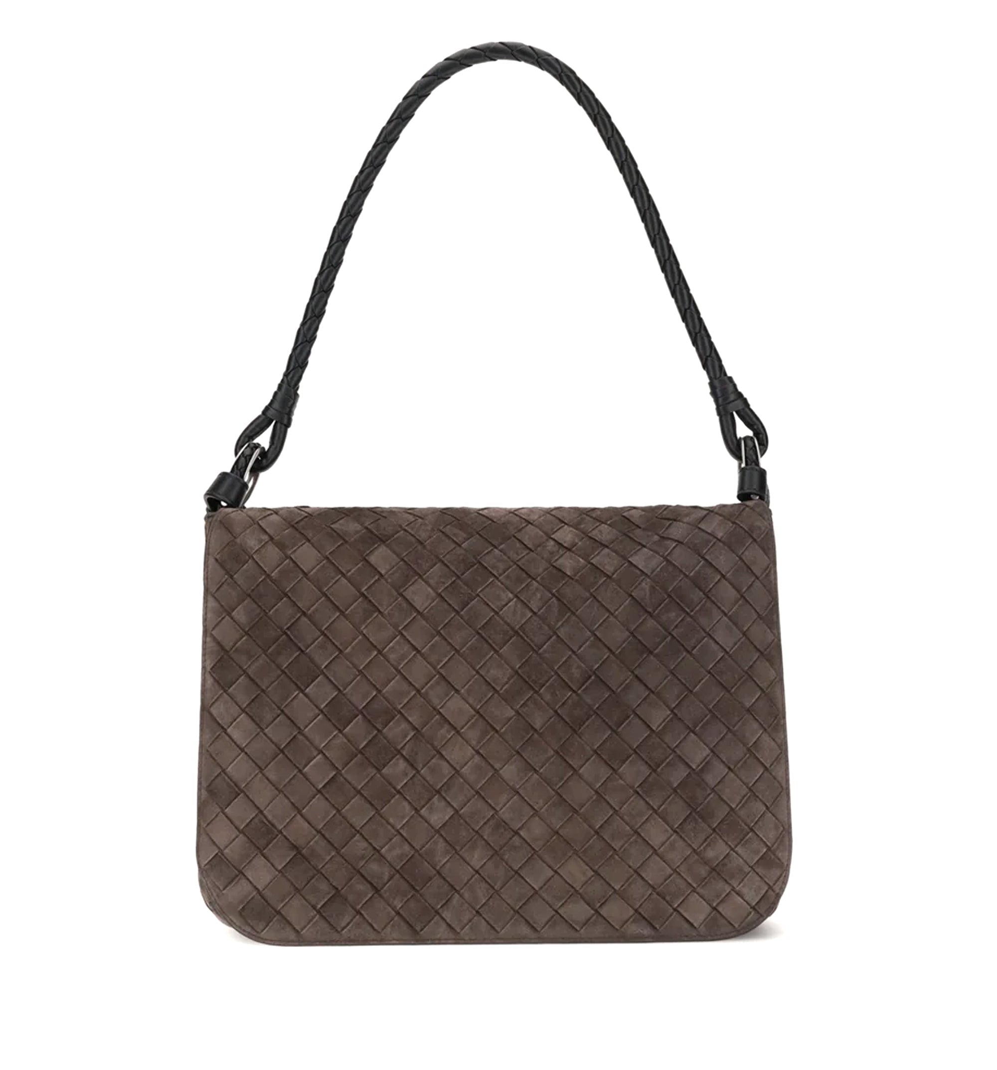 Intrecciato Suede Shoulder Bag