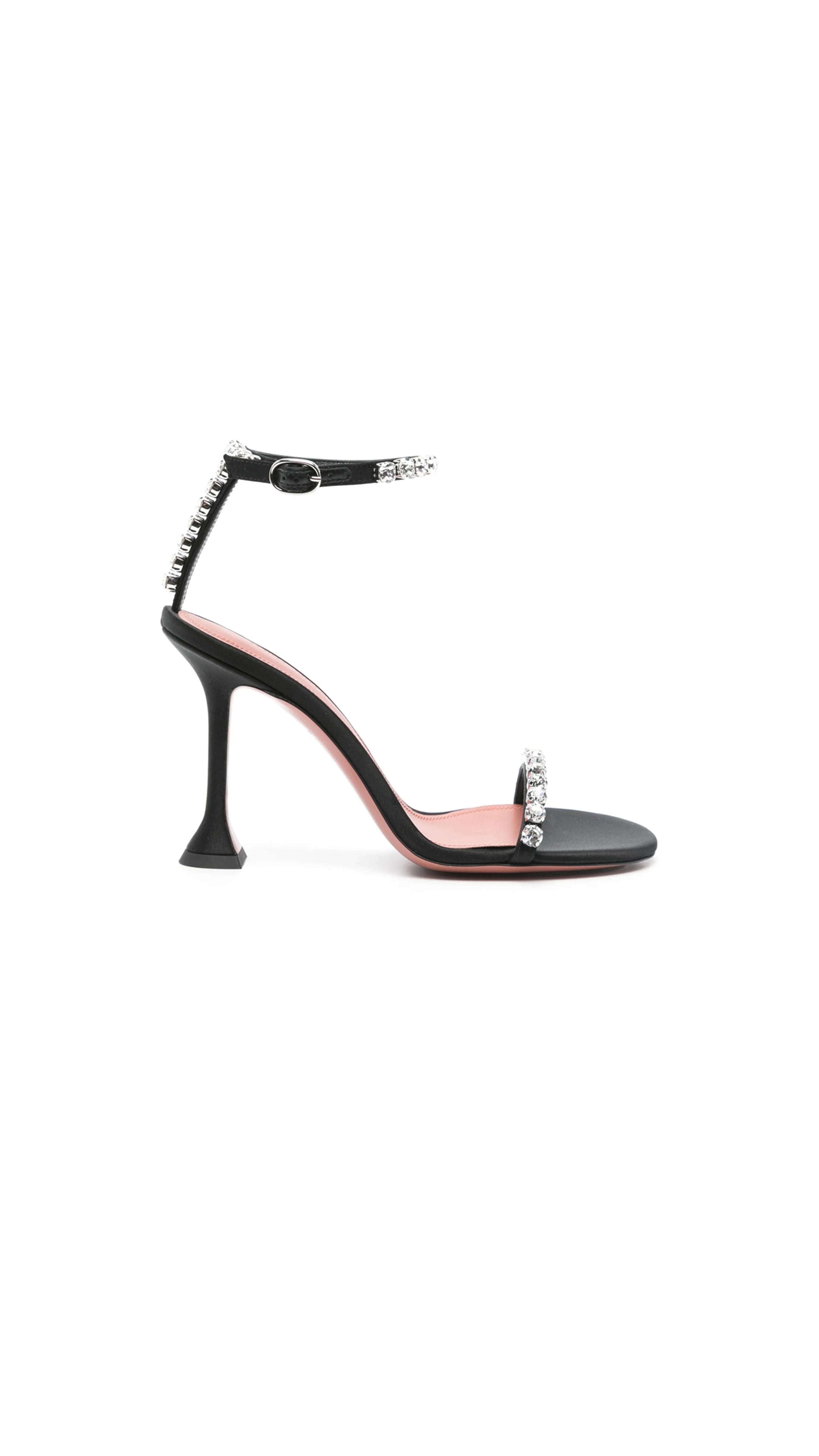 Gigi Satin Sandal - Black