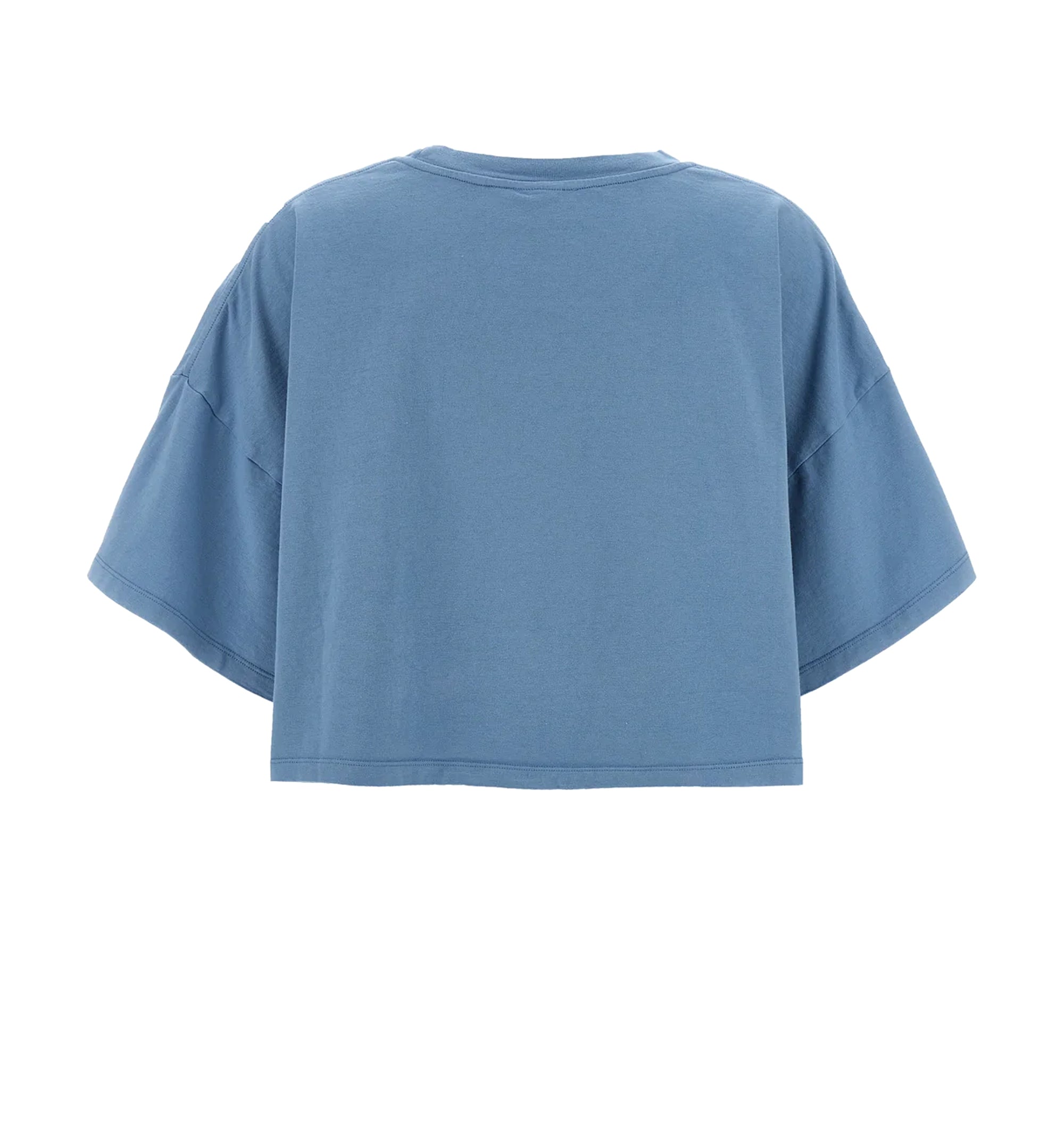 Cropped Boxy Logo T-shirt In Cotton Jersey