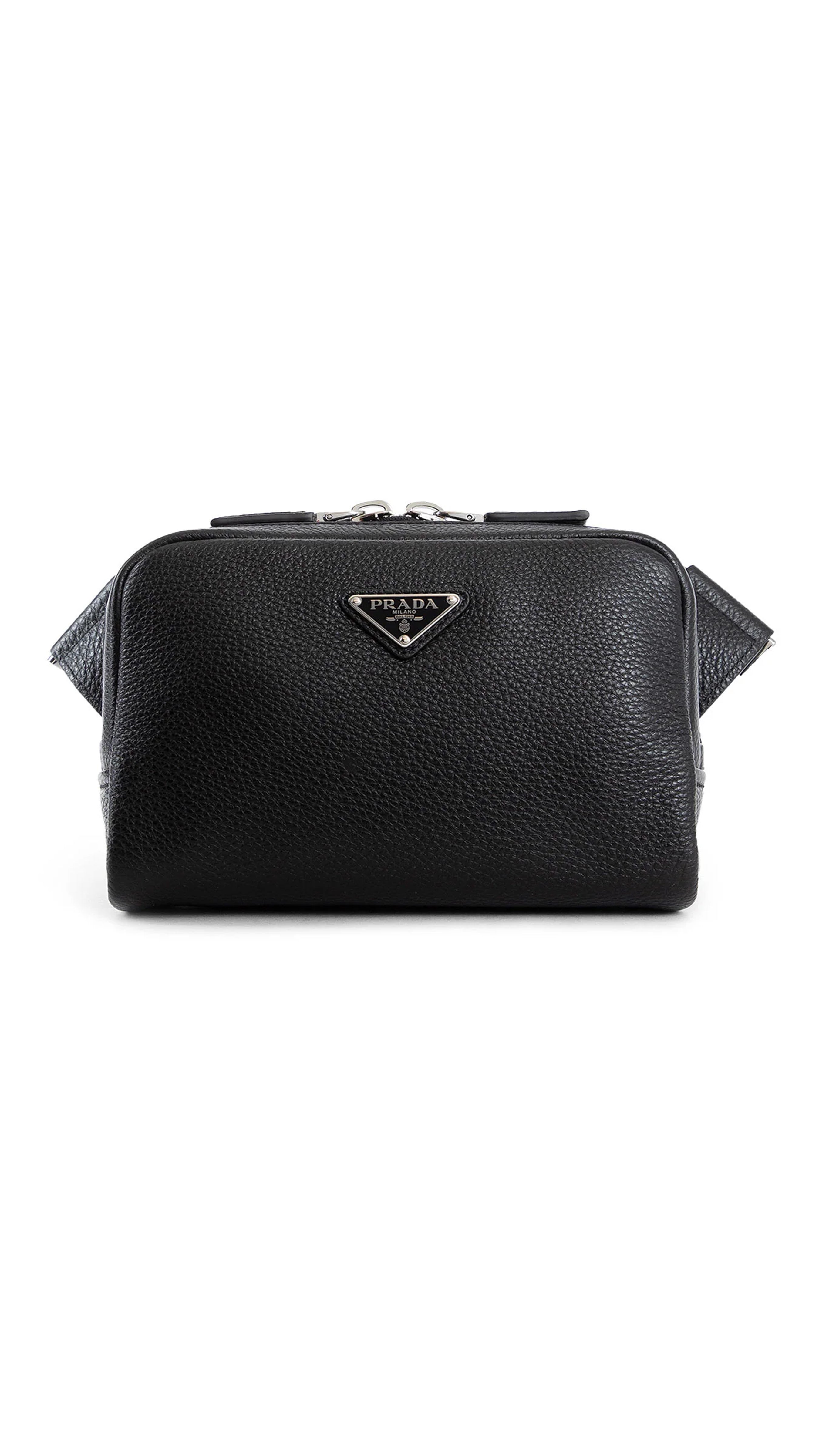 Leather Shoulder Bag - Black