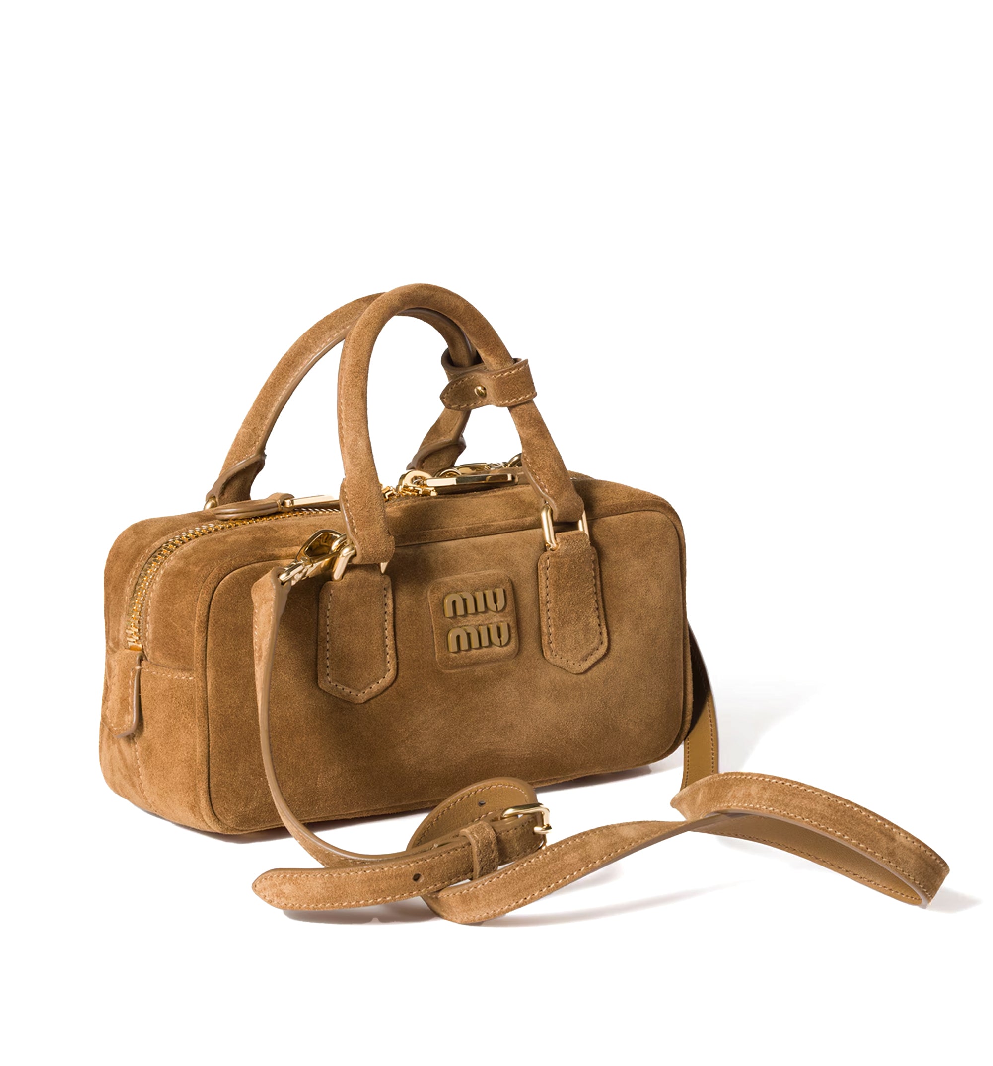 Arcadie Padded Suede Top-handle Bag