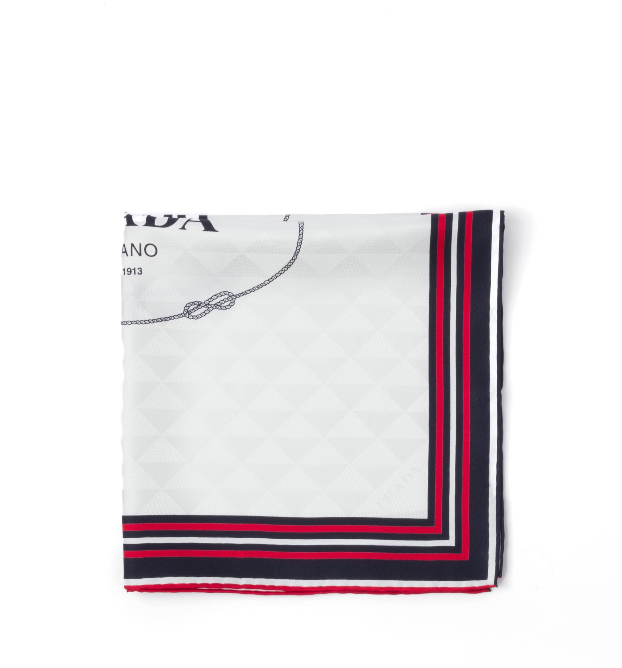 Printed silk twill jacquard scarf 55 x 55 cm