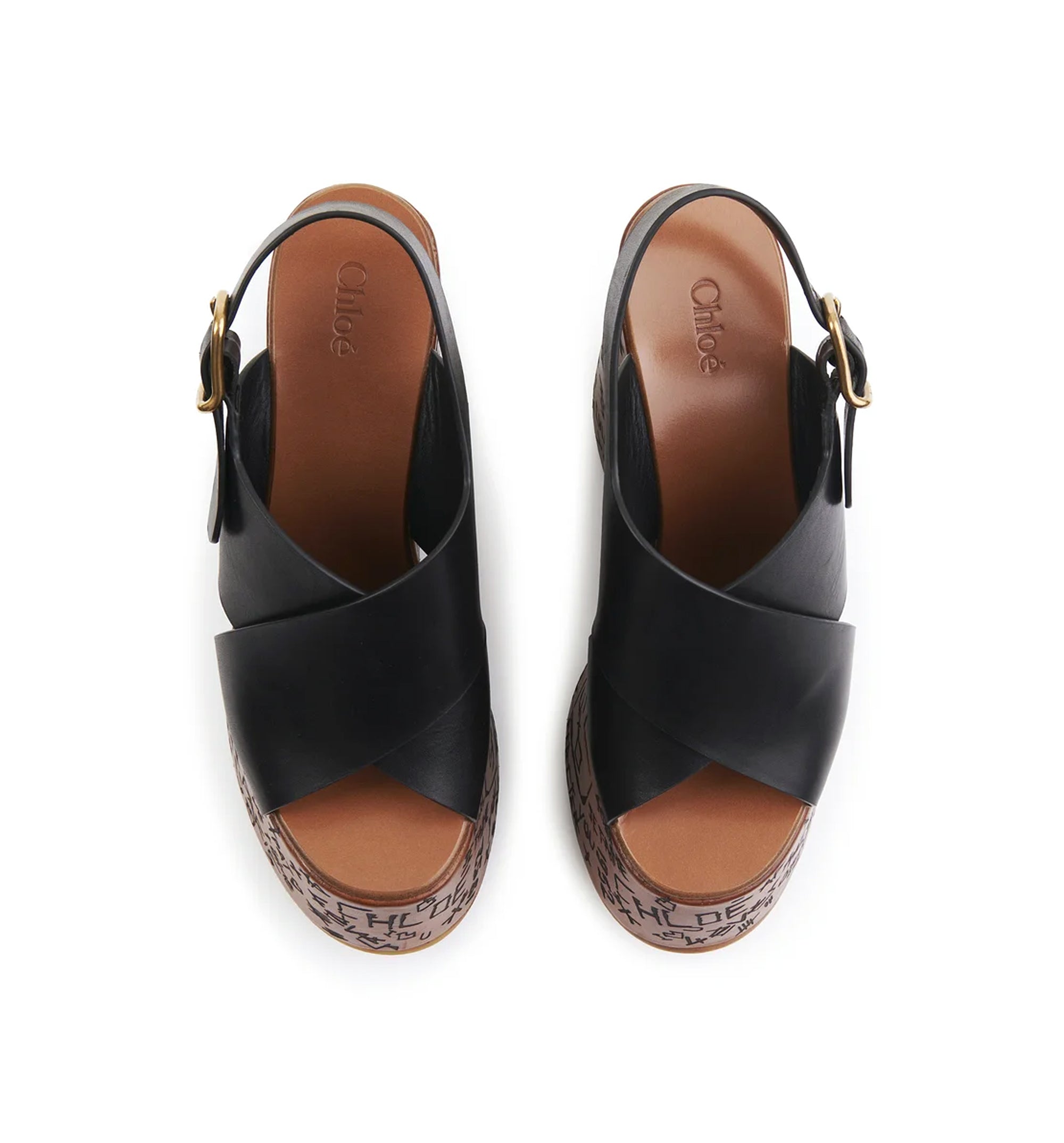 Maxime Wedge Sandal - Black