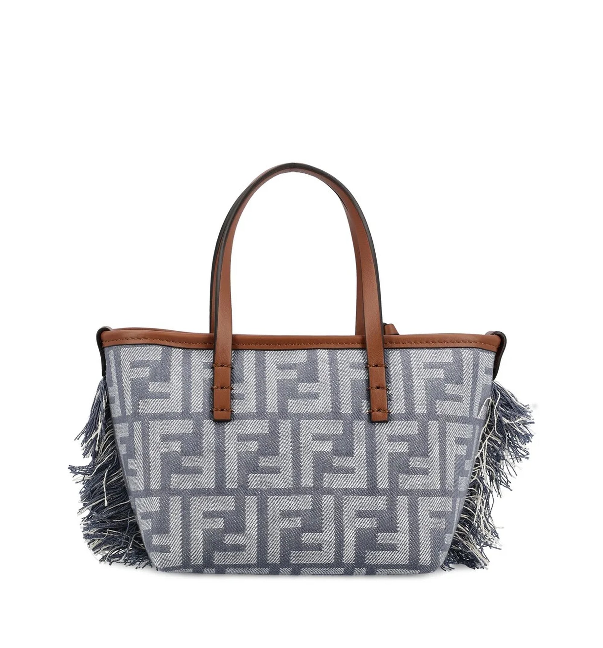 FF Jacquard Fringed Tote Bag