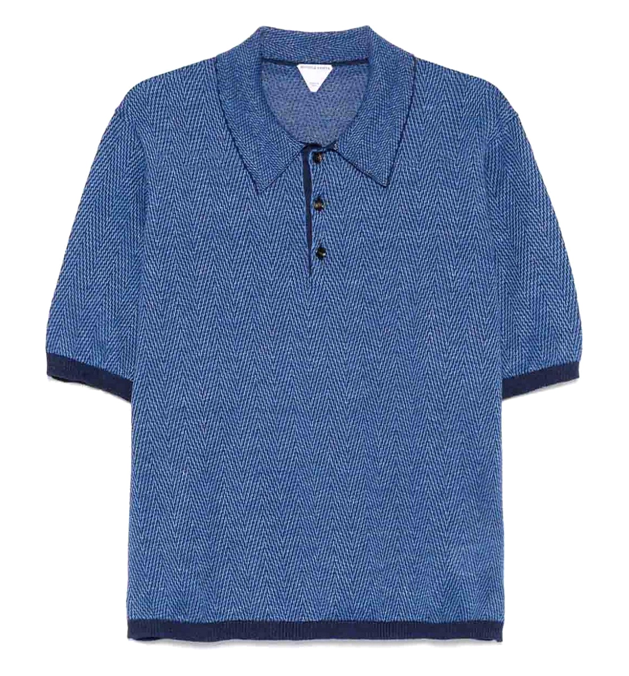 Chevron Knit Linen Polo