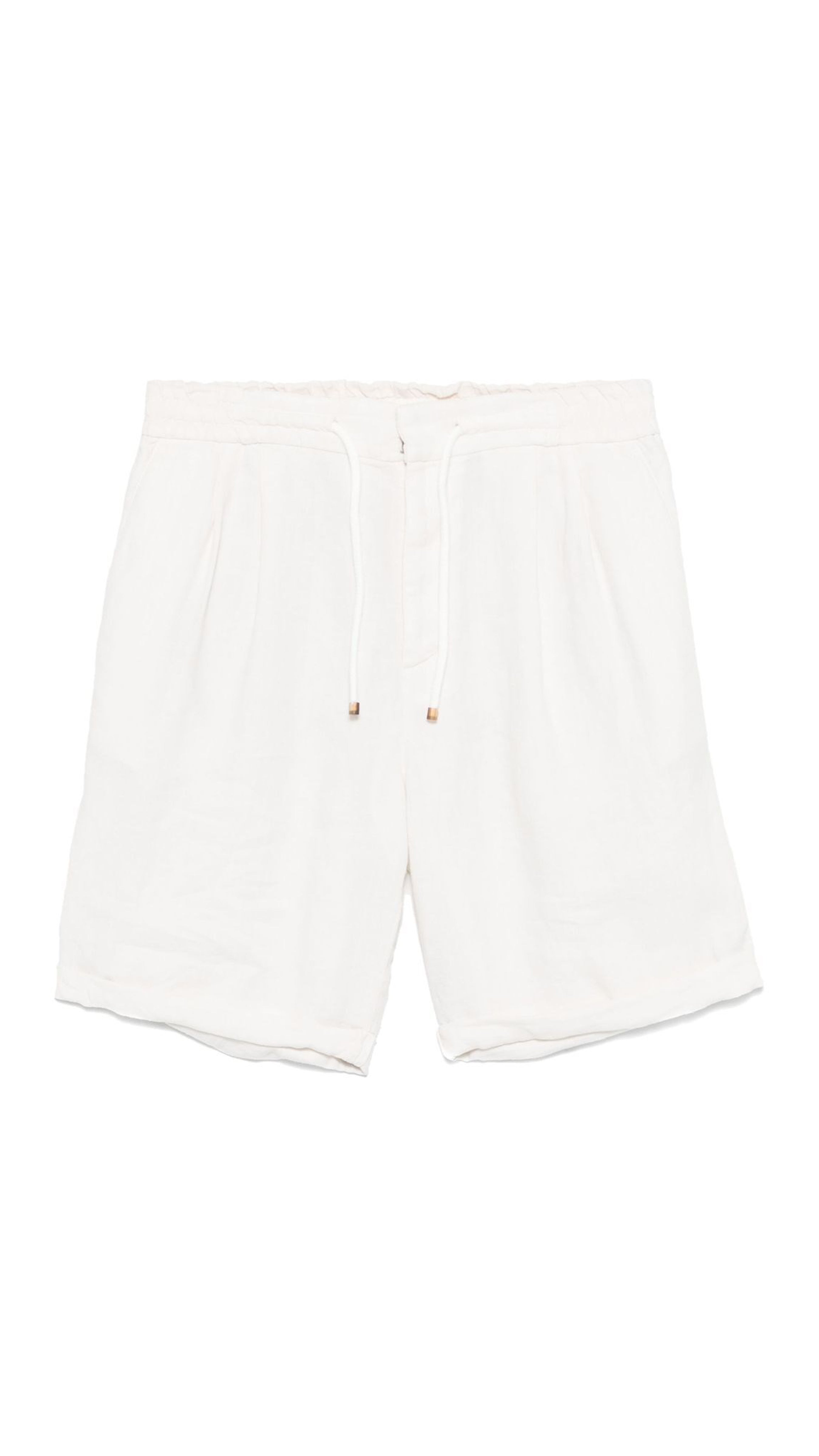 Bermuda Shorts With Drawstring - White