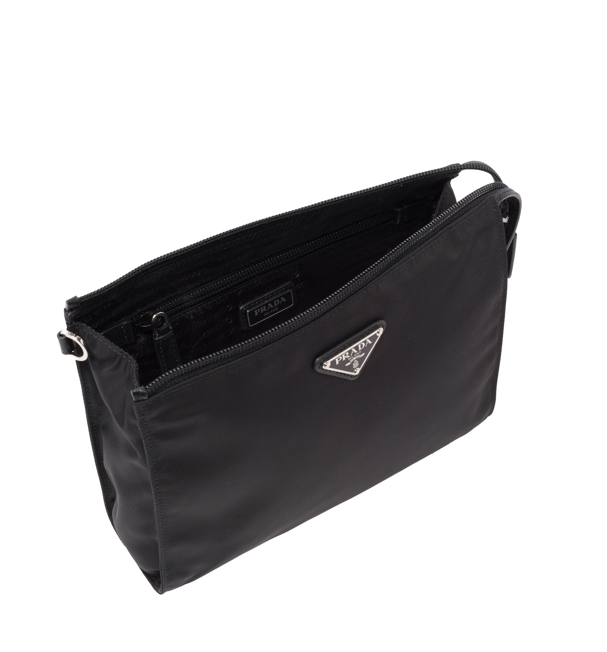 Re-Nylon and Saffiano leather necessaire