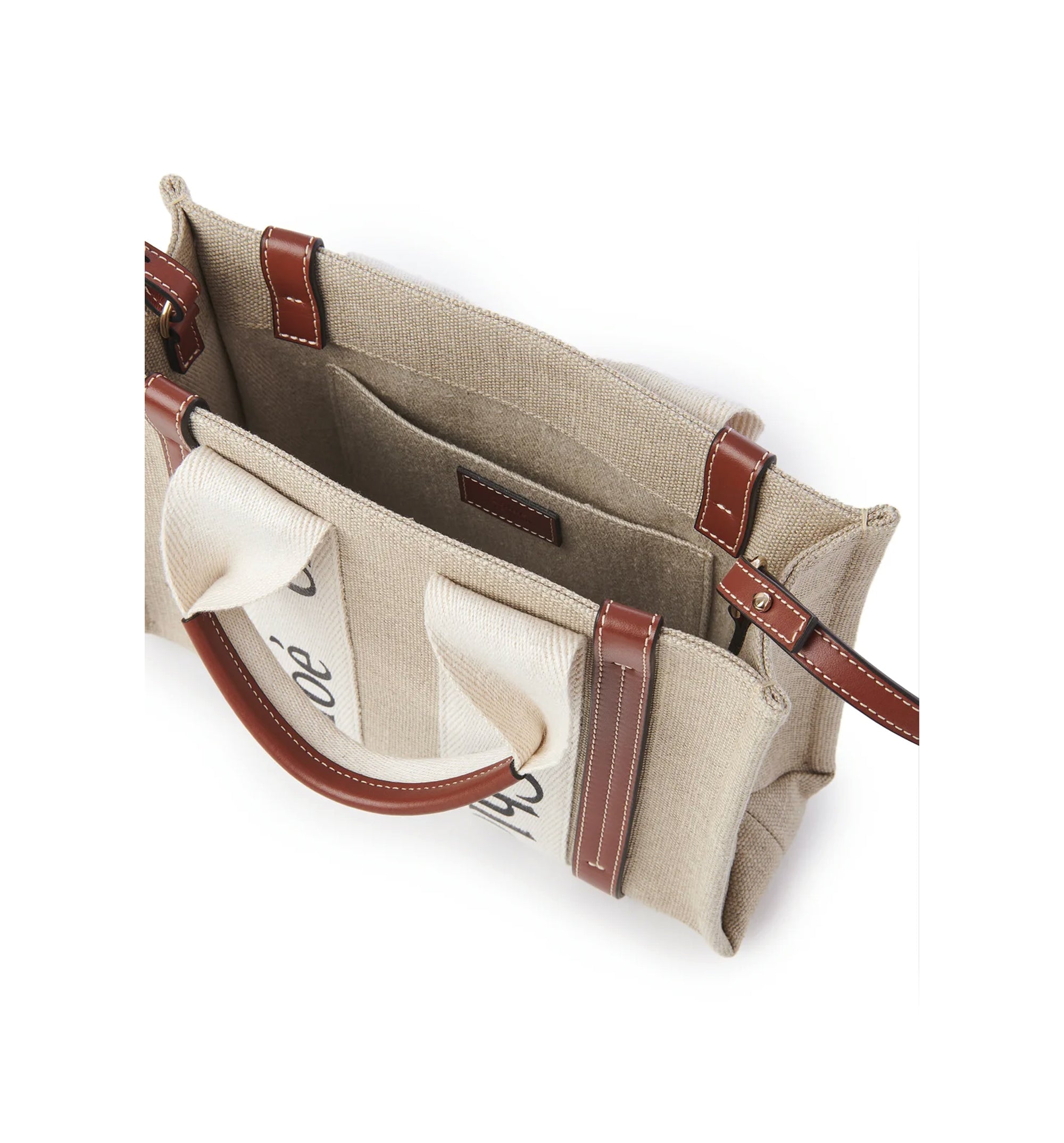 Small Woody Tote Bag In Linen