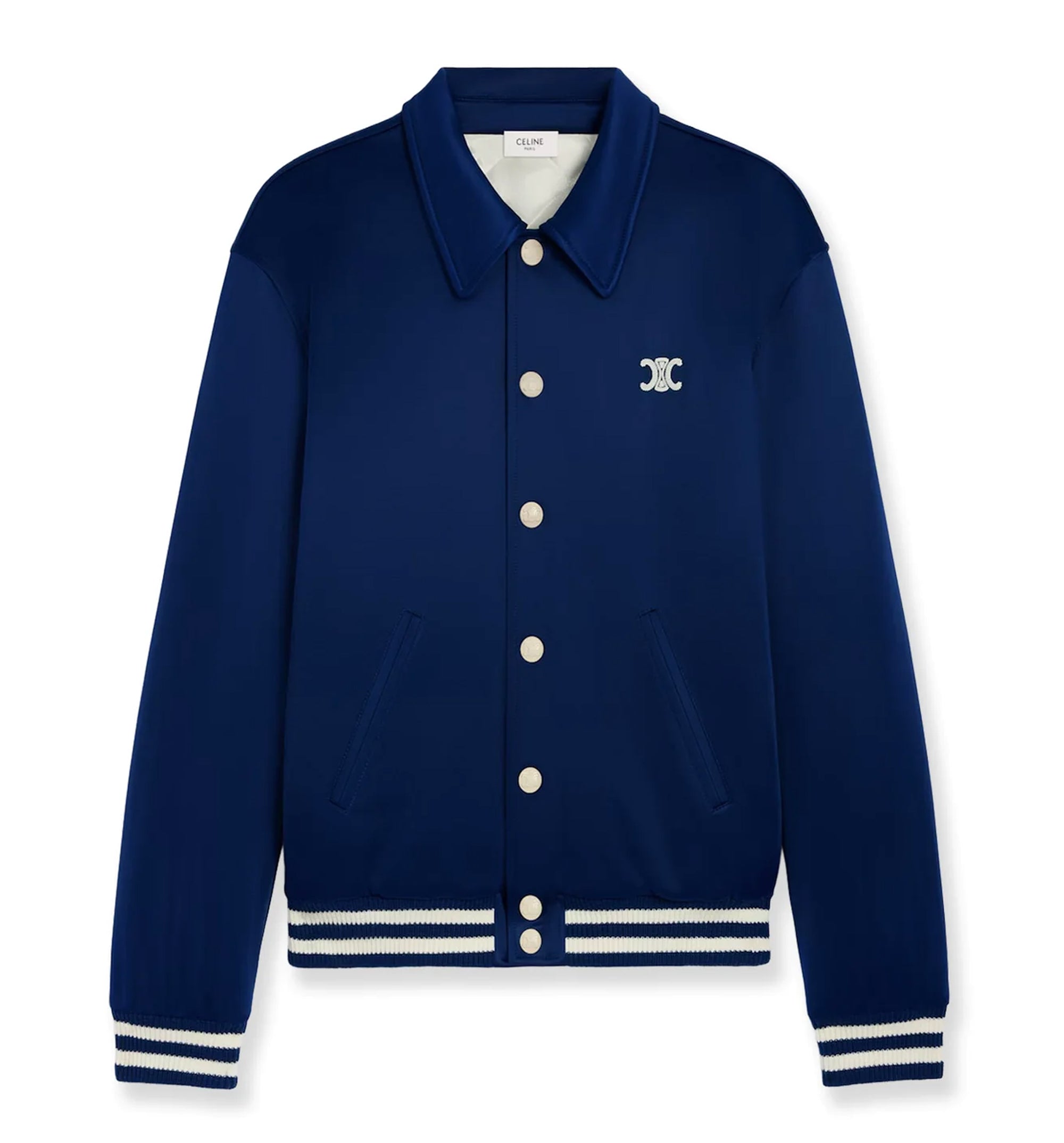 Triomphe Tracksuit Jacket In Velvet Jersey