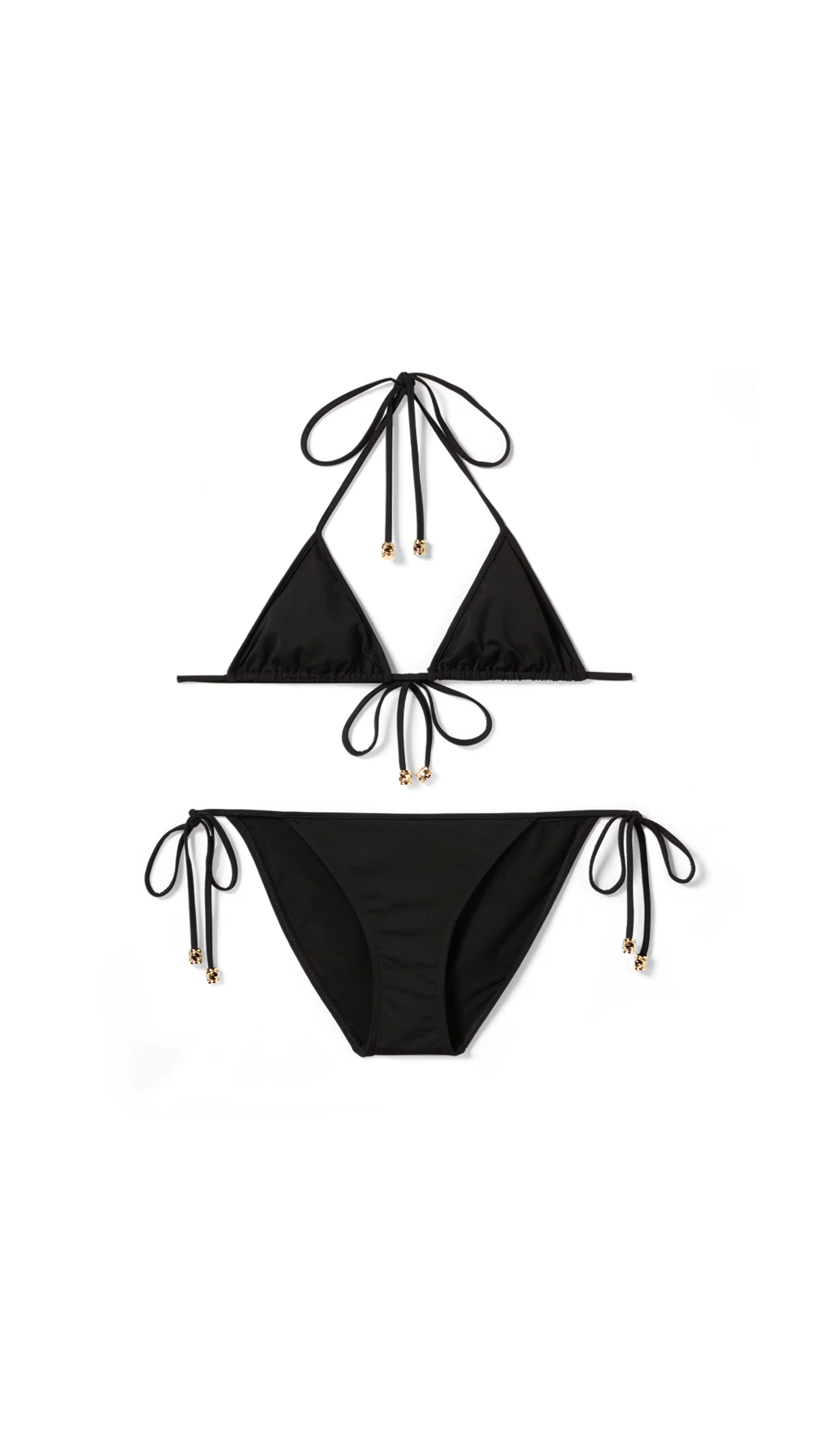 Sparkling Jersey Bikini - Black