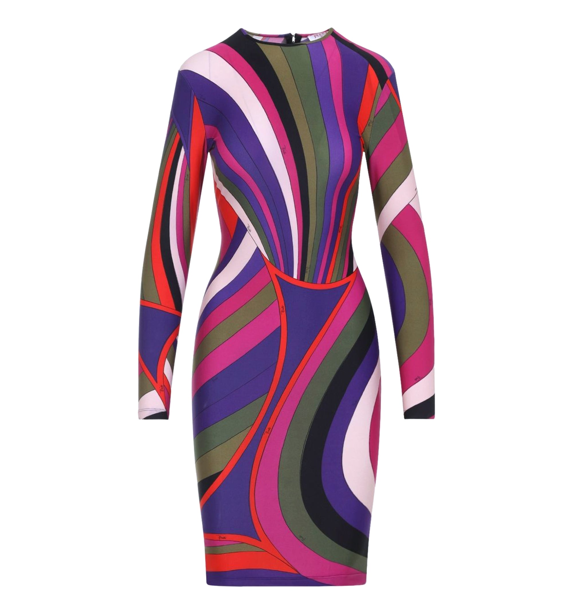 Printed Midi Dress - Red