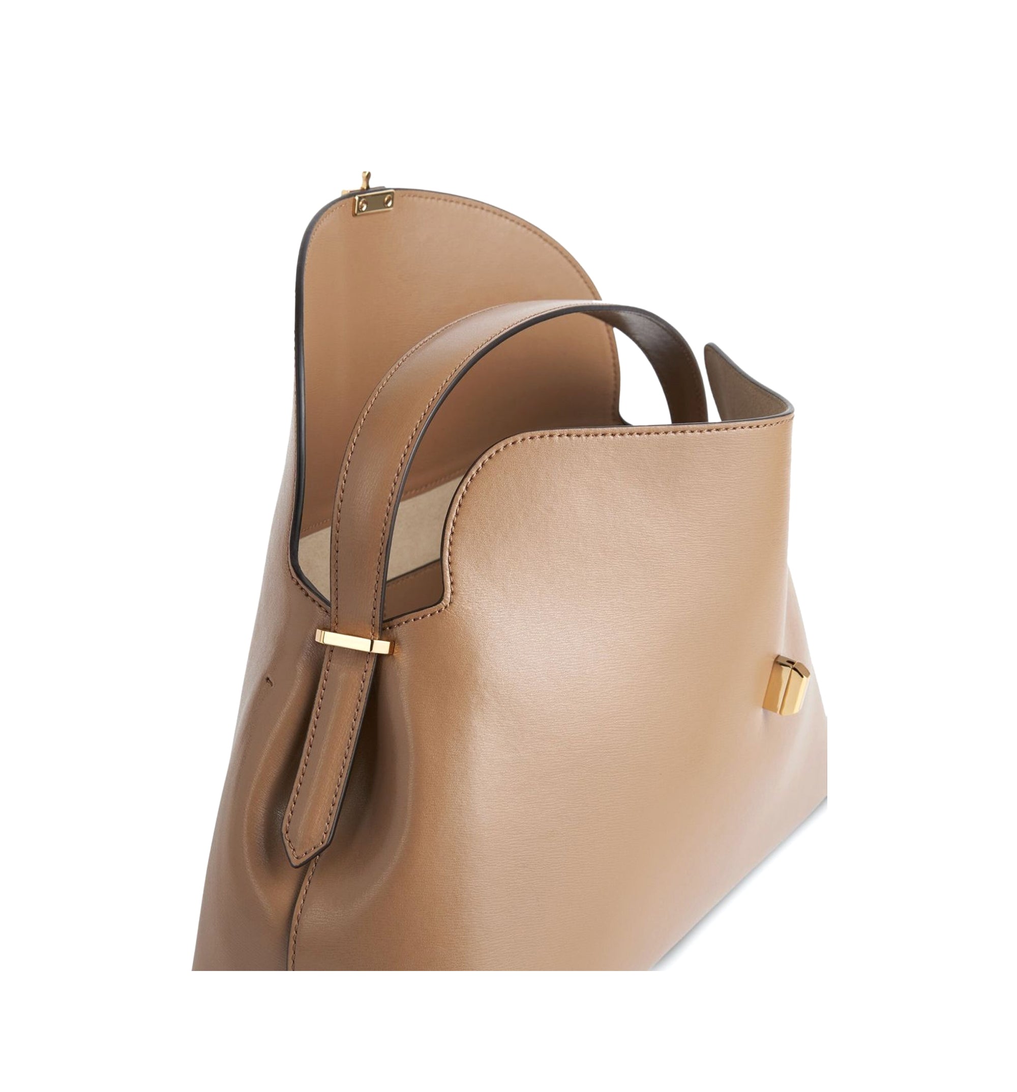 T-lock Leather Top Handle Bag