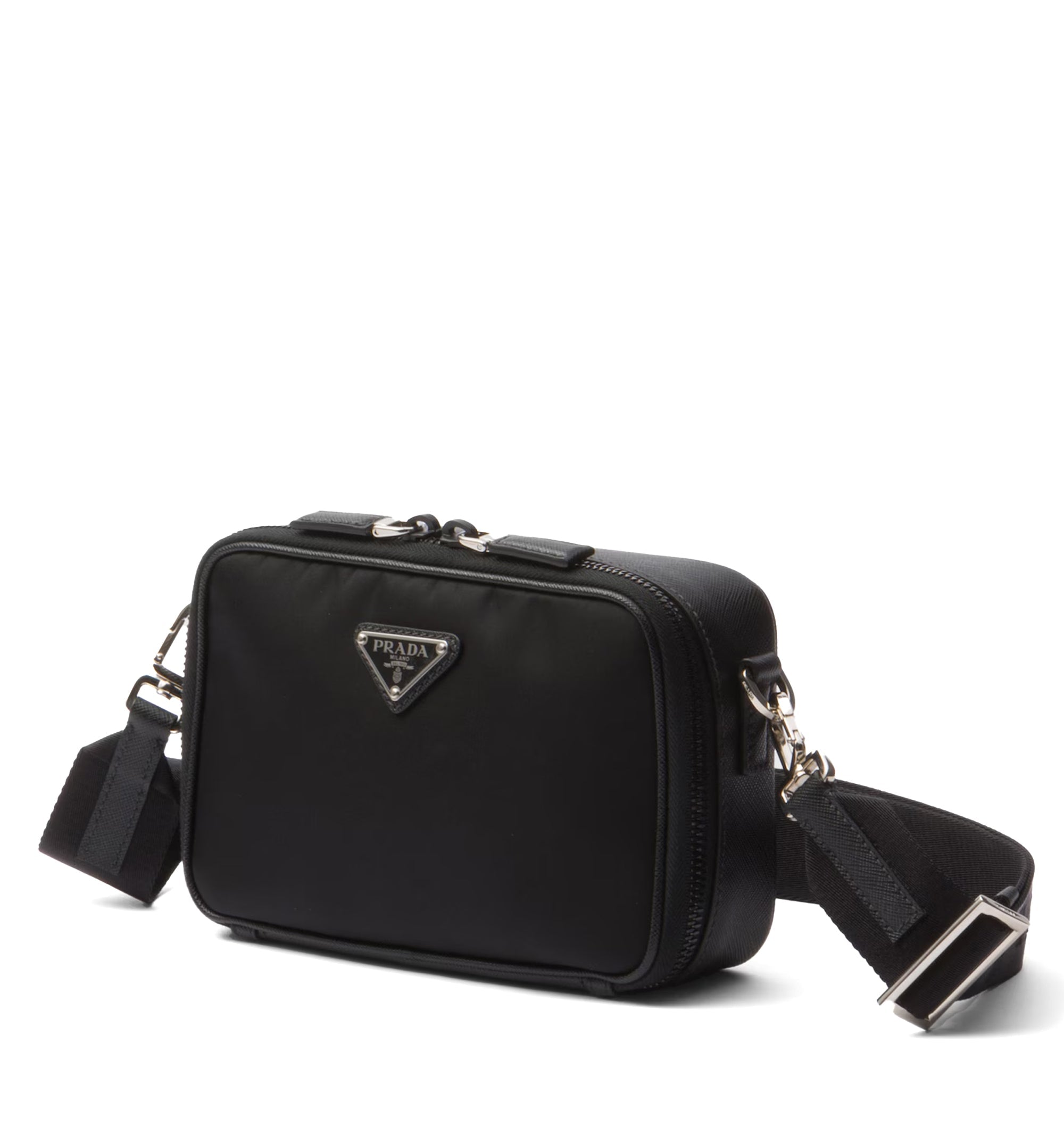 Prada Brique Re-Nylon And Saffiano Leather Bag