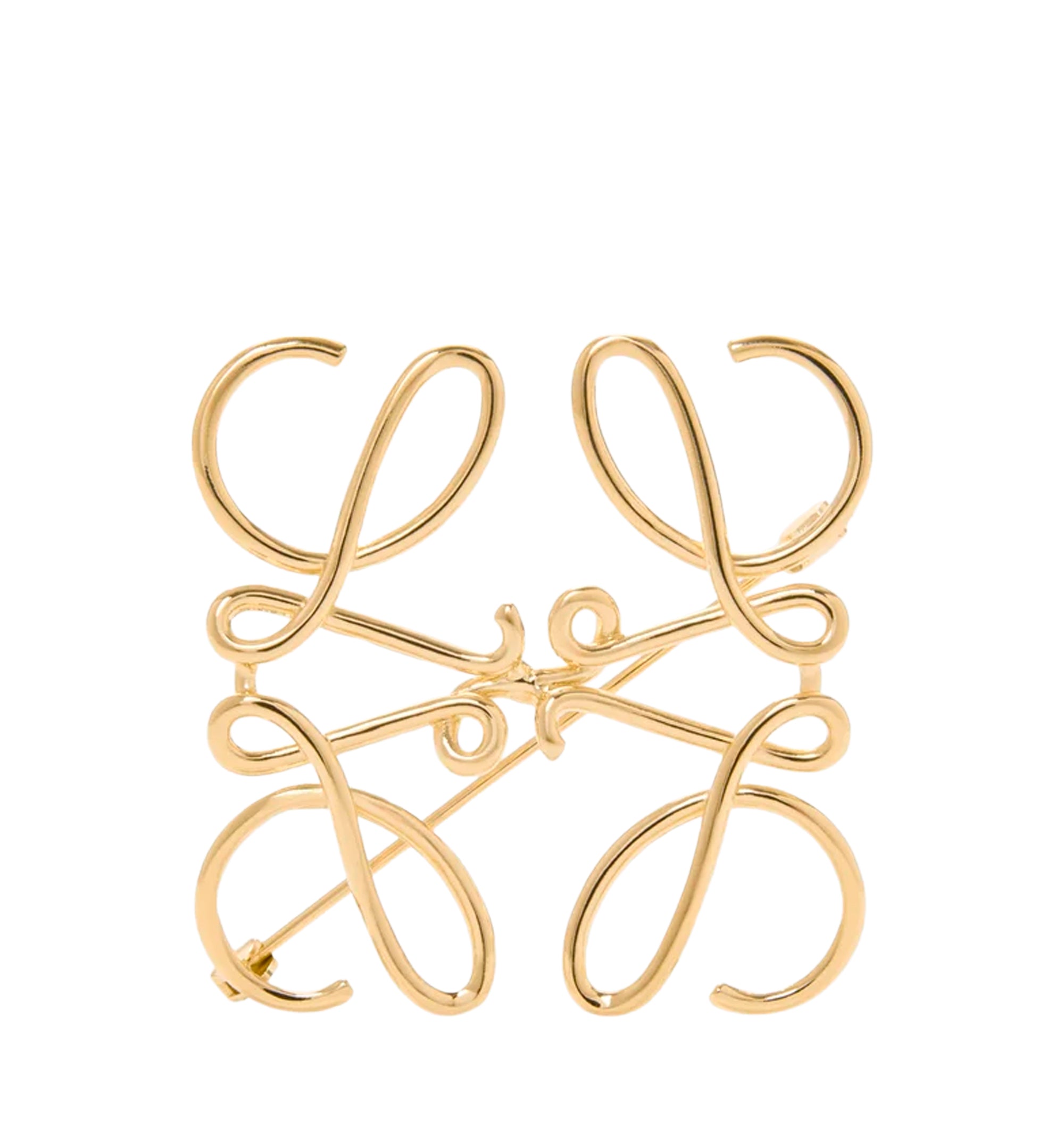 Anagram brooch in metal