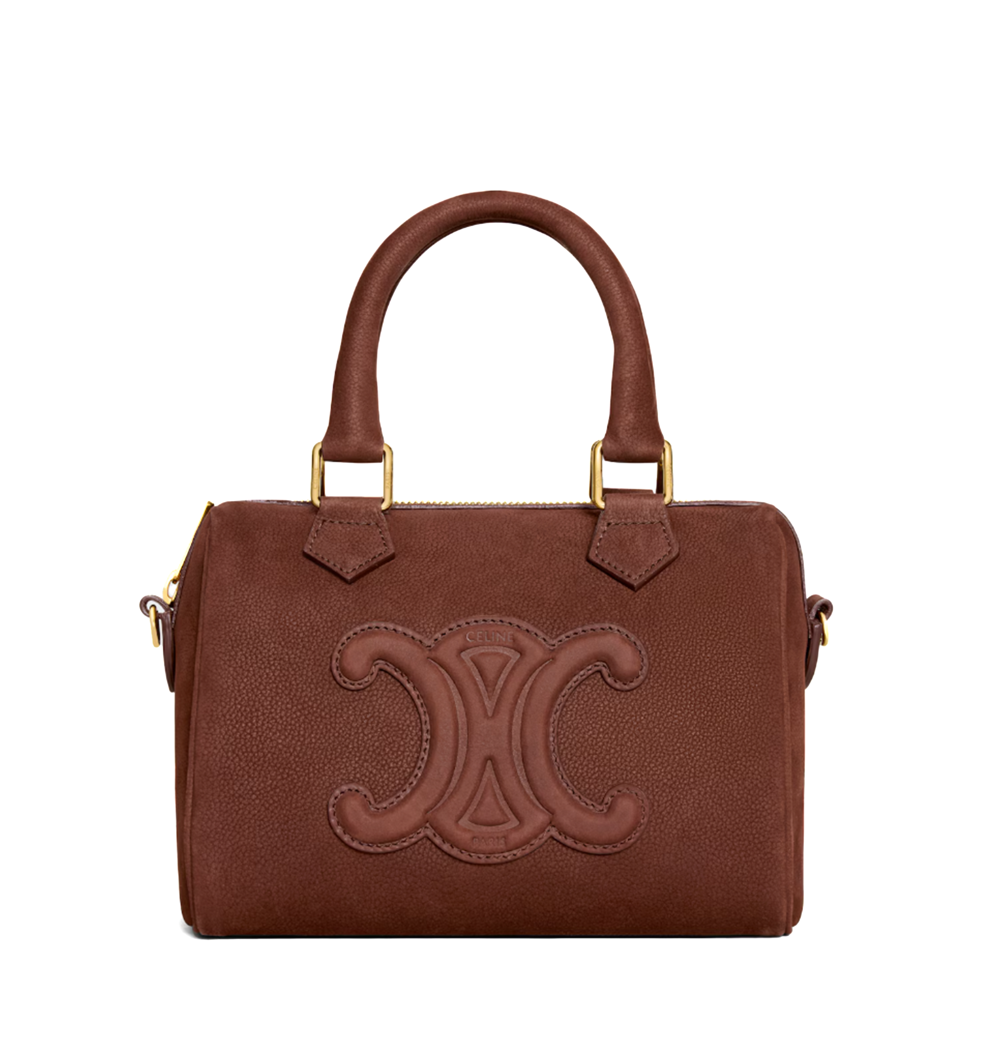 Small Boston Bag in Grained Nubuck Calfskin