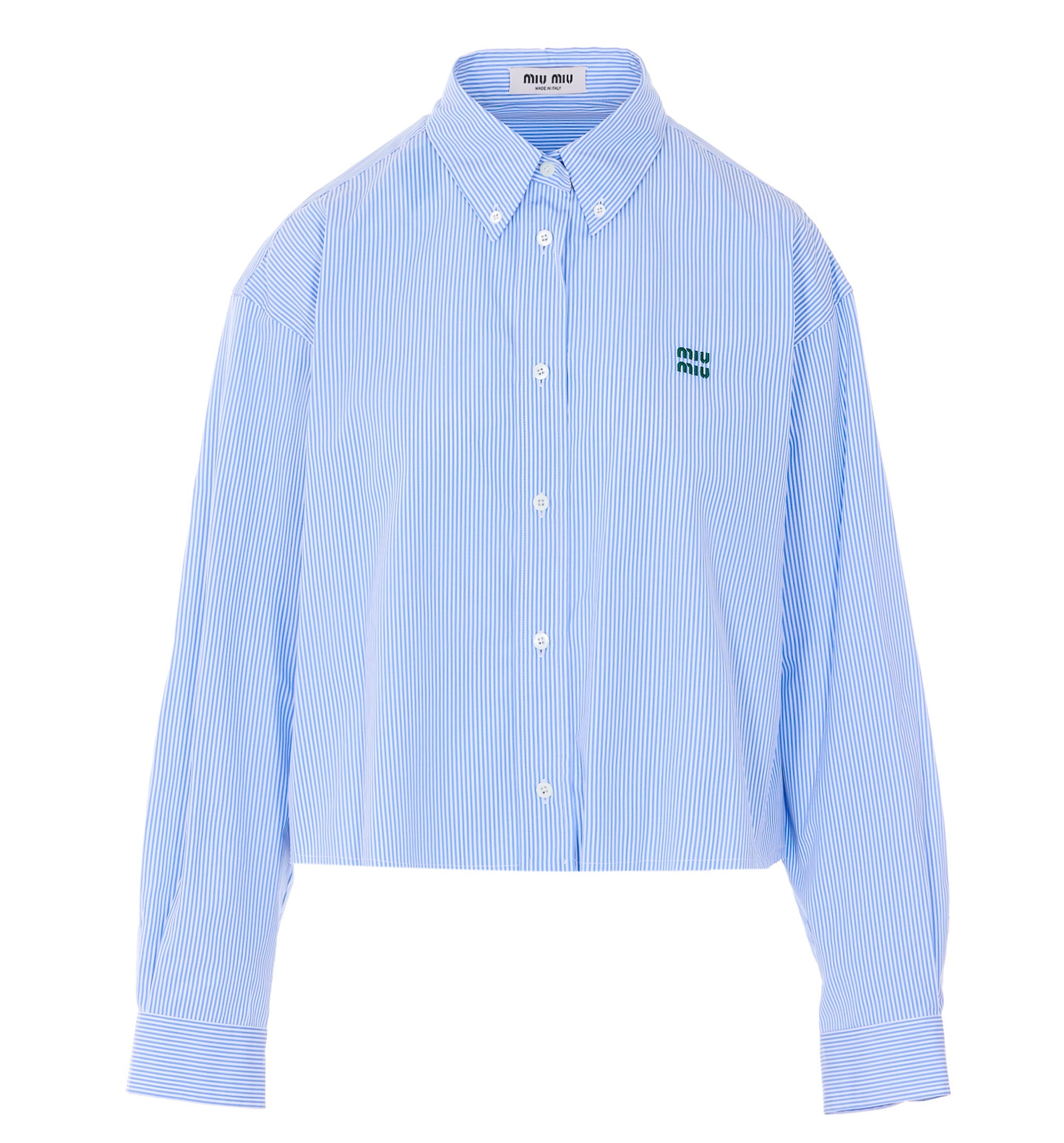 Micro pinstripe poplin shirt