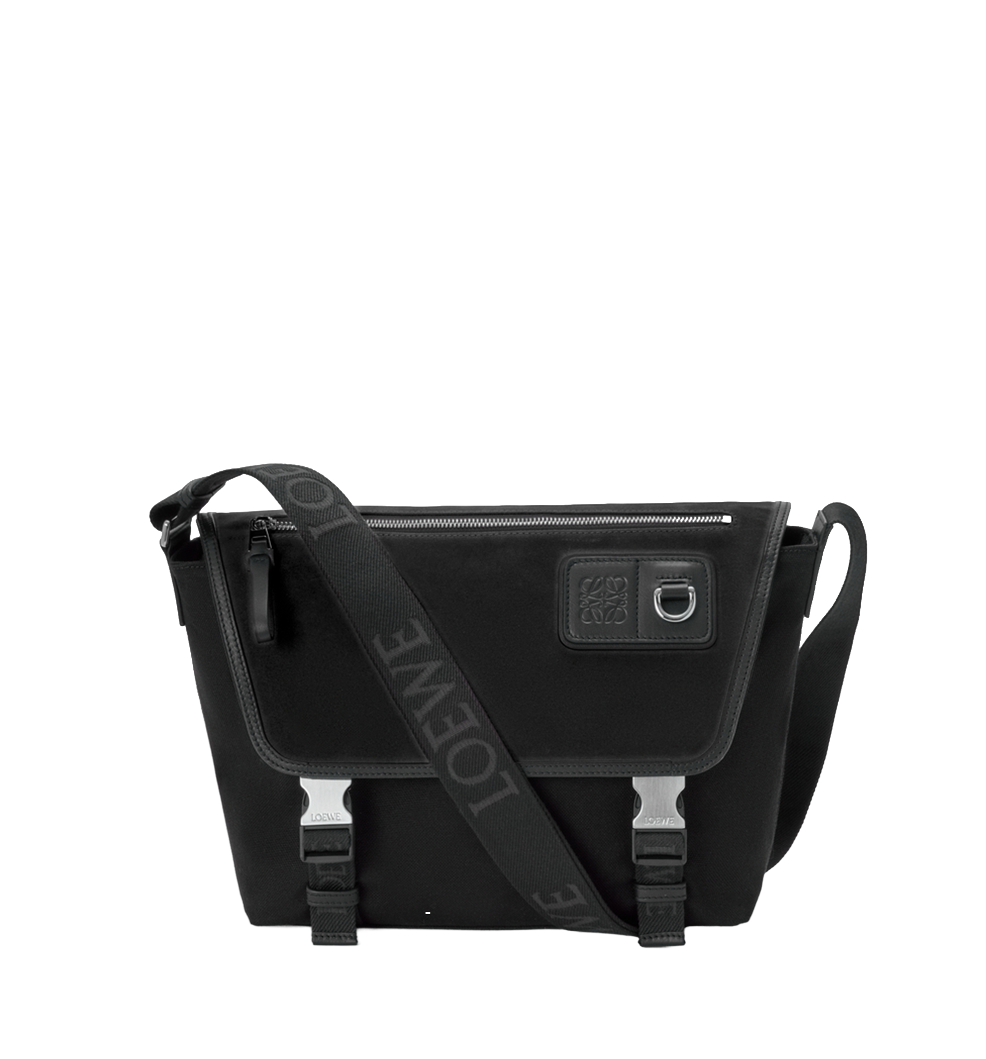 Medium Flex Messenger in Canvas and Suede