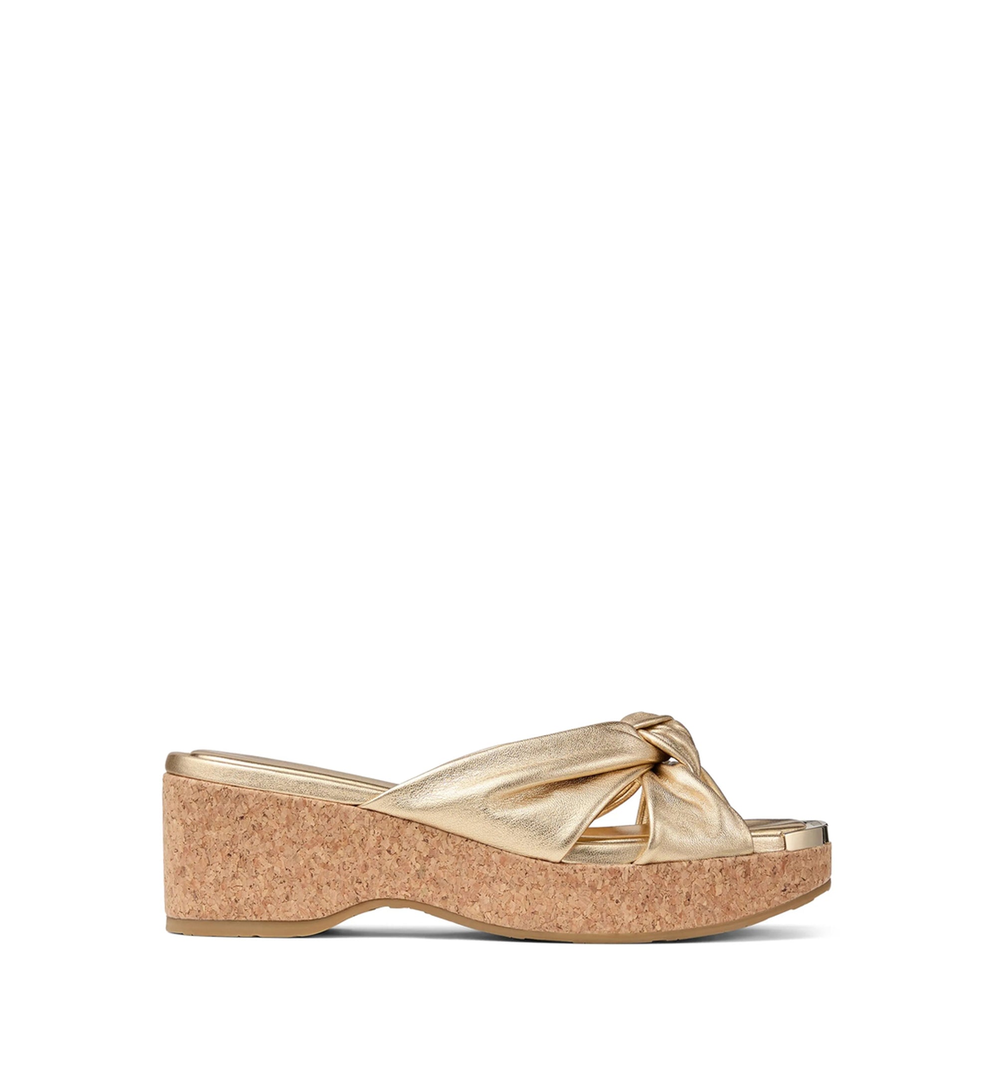 Avenue Wedge 50 Metallic Nappa Wedge Mules