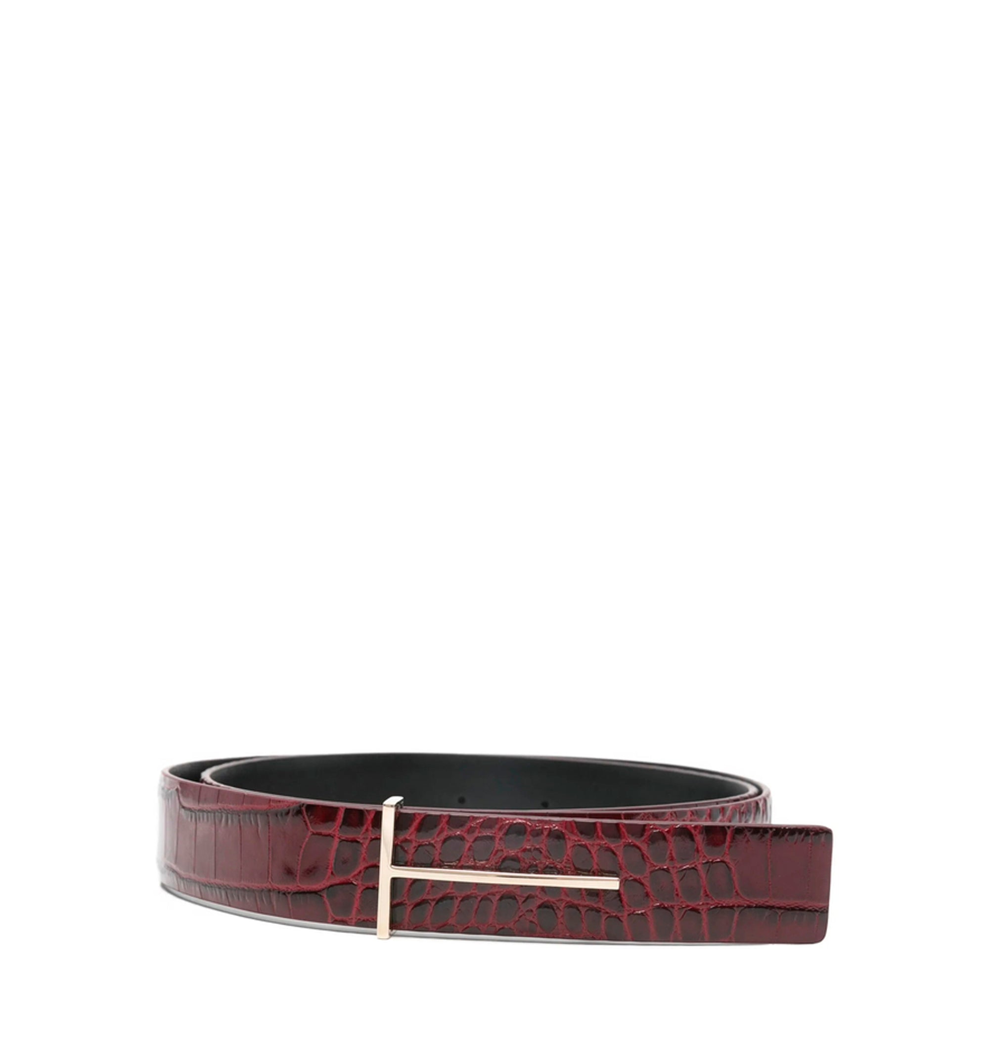 Embossed-leather Belt