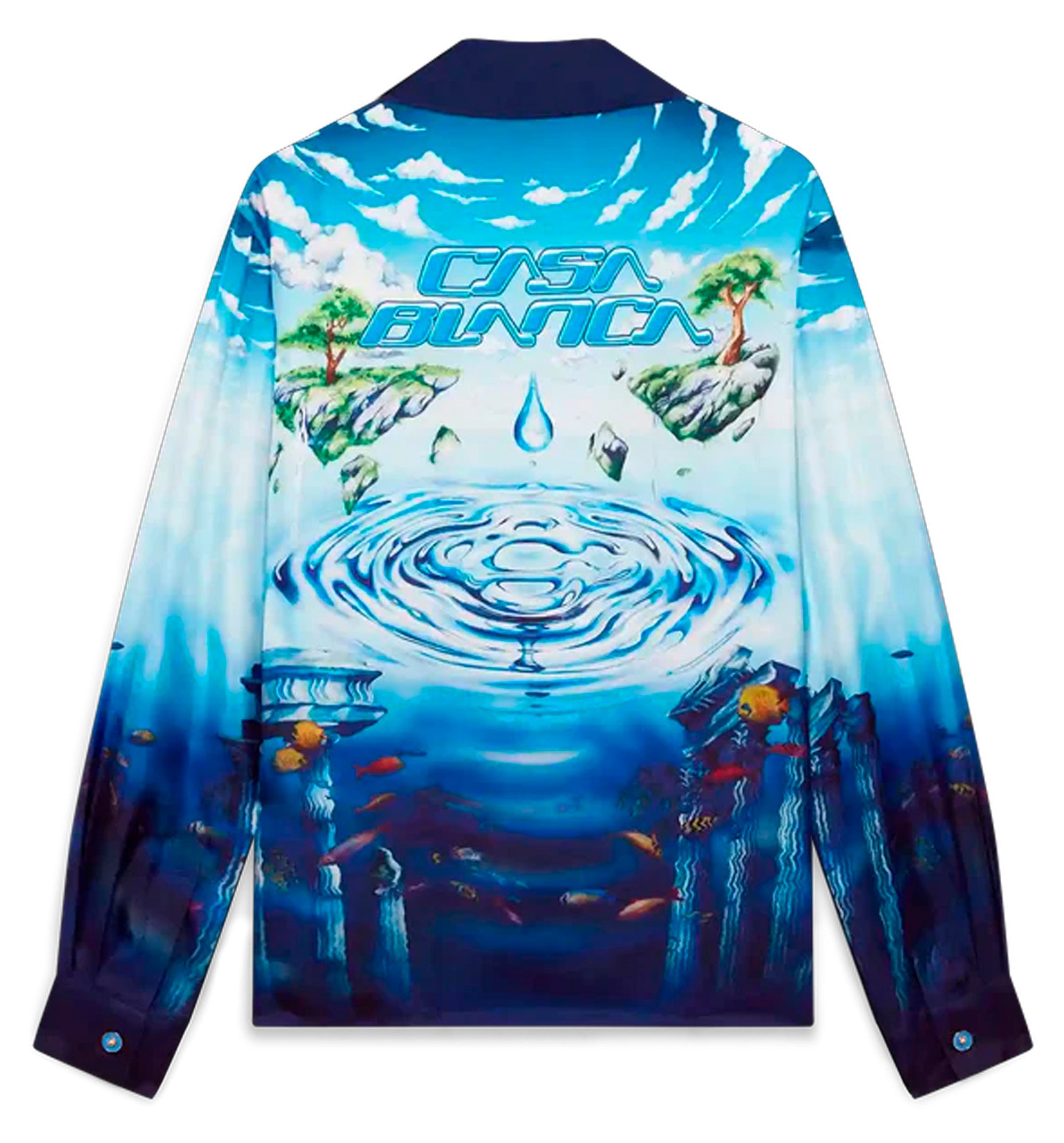 Lost Atlantis Long Sleeve Silk Shirt
