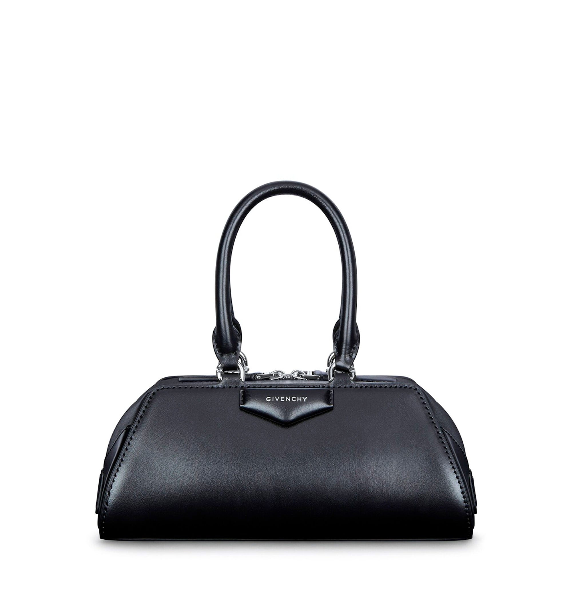 Mini Antigona East-West bag in Box leather