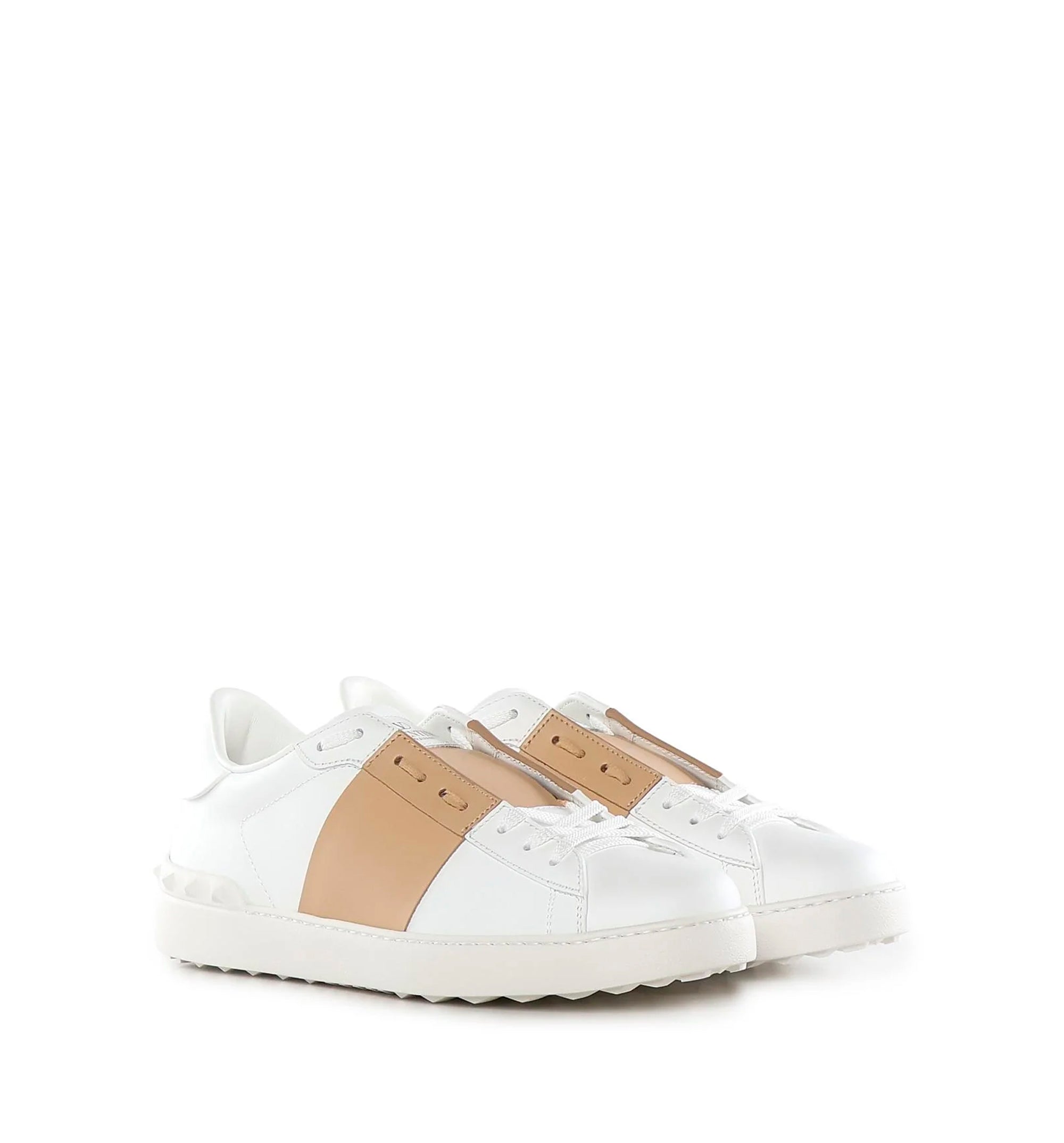 Open-toe calfskin sneaker