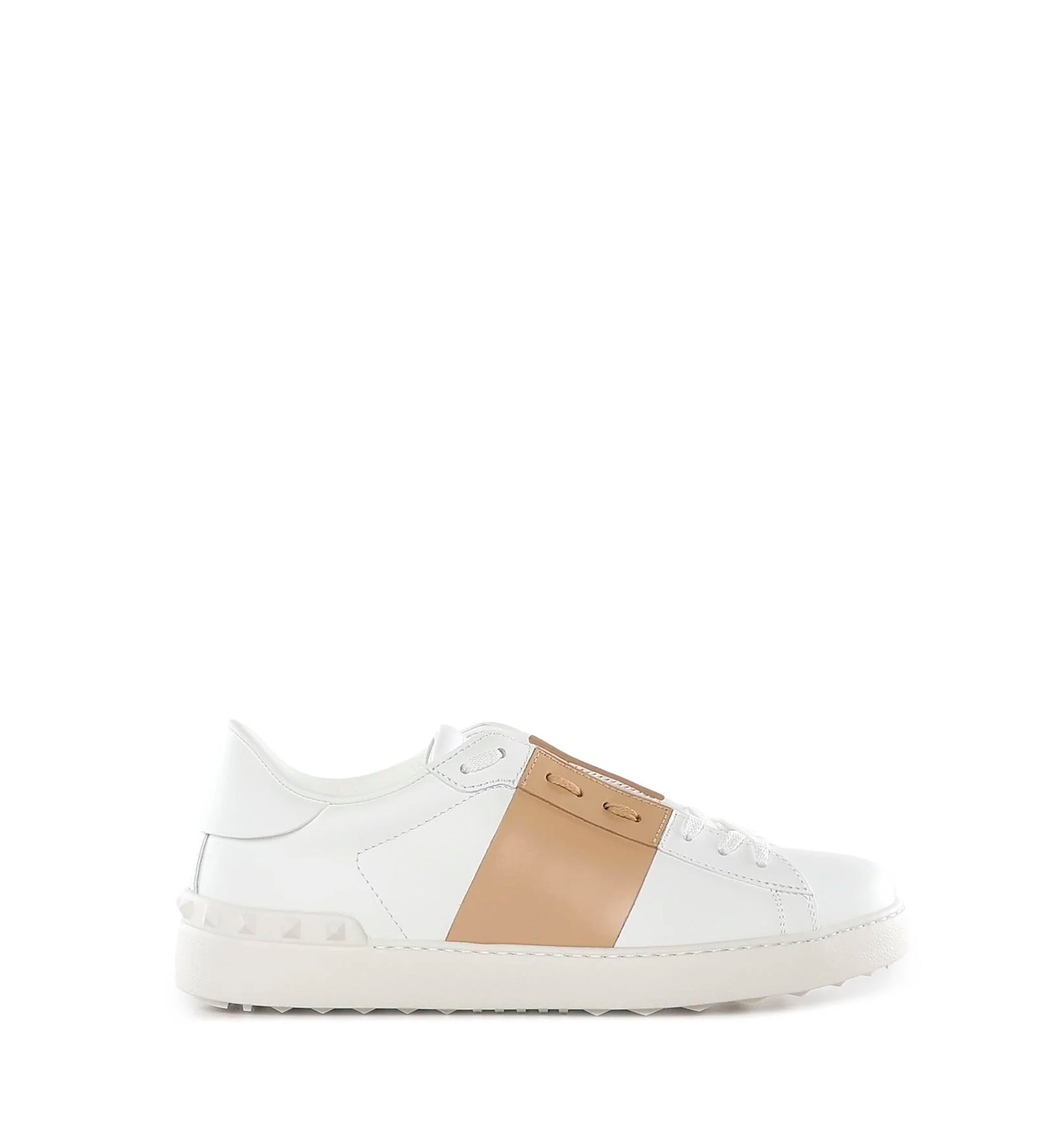 Open-toe calfskin sneaker