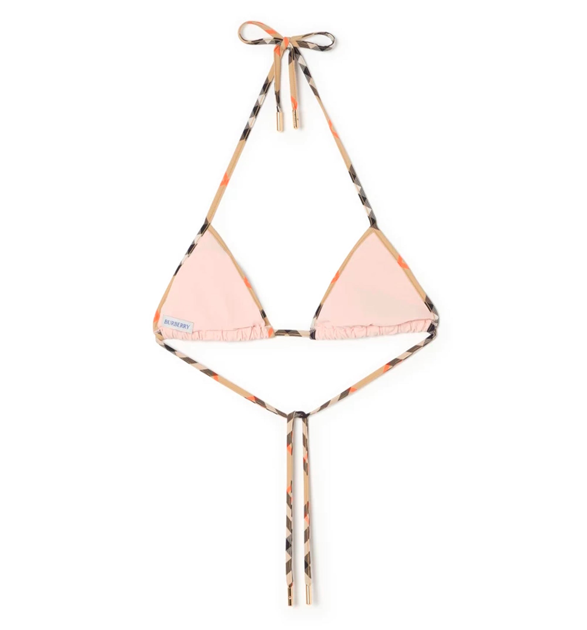 Check Trim Bikini Top