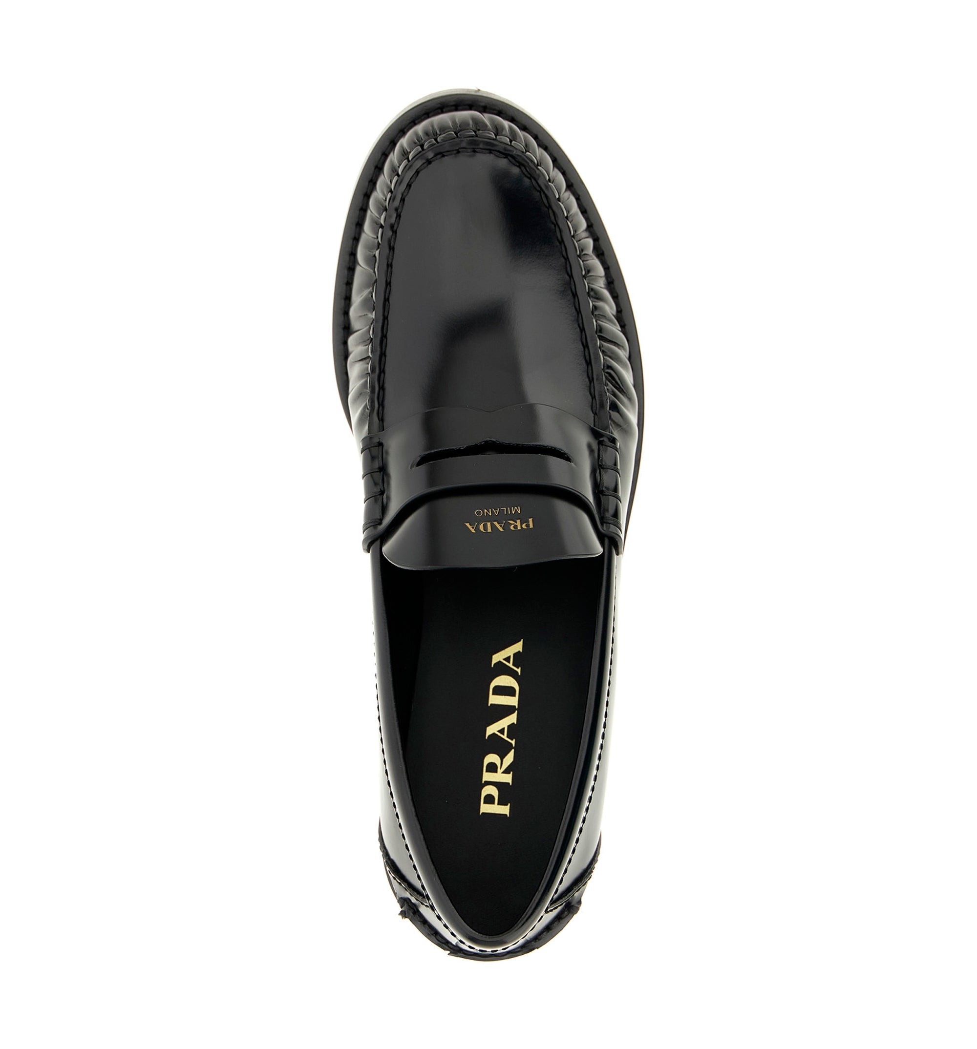 Brushed leather loafers
