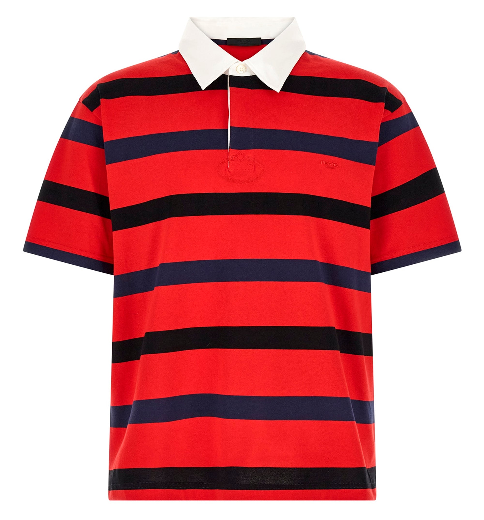Short-sleeved cotton polo shirt