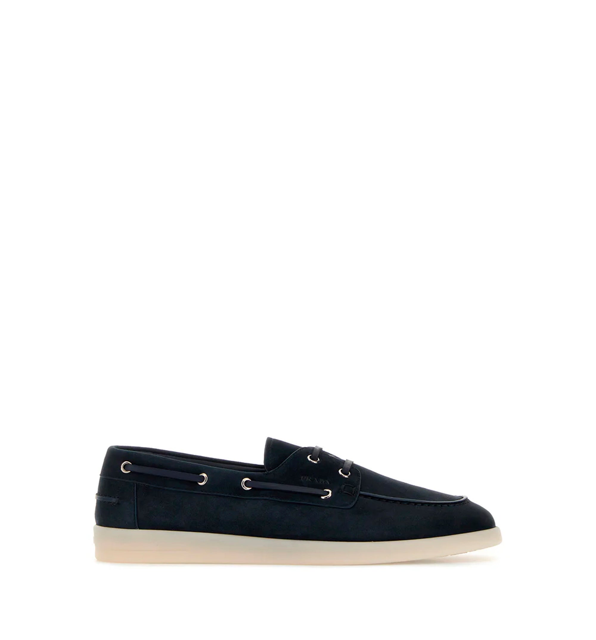 Navy blue suede loafers