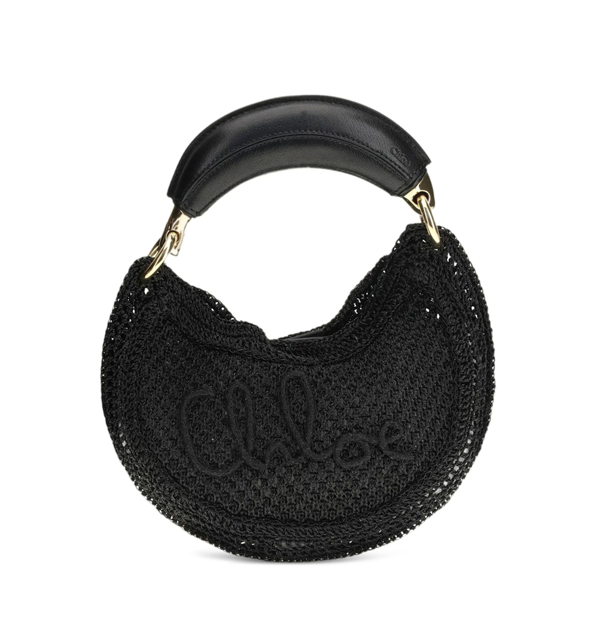 Mini Summer Banana Hobo Bag In Glitter Crochet