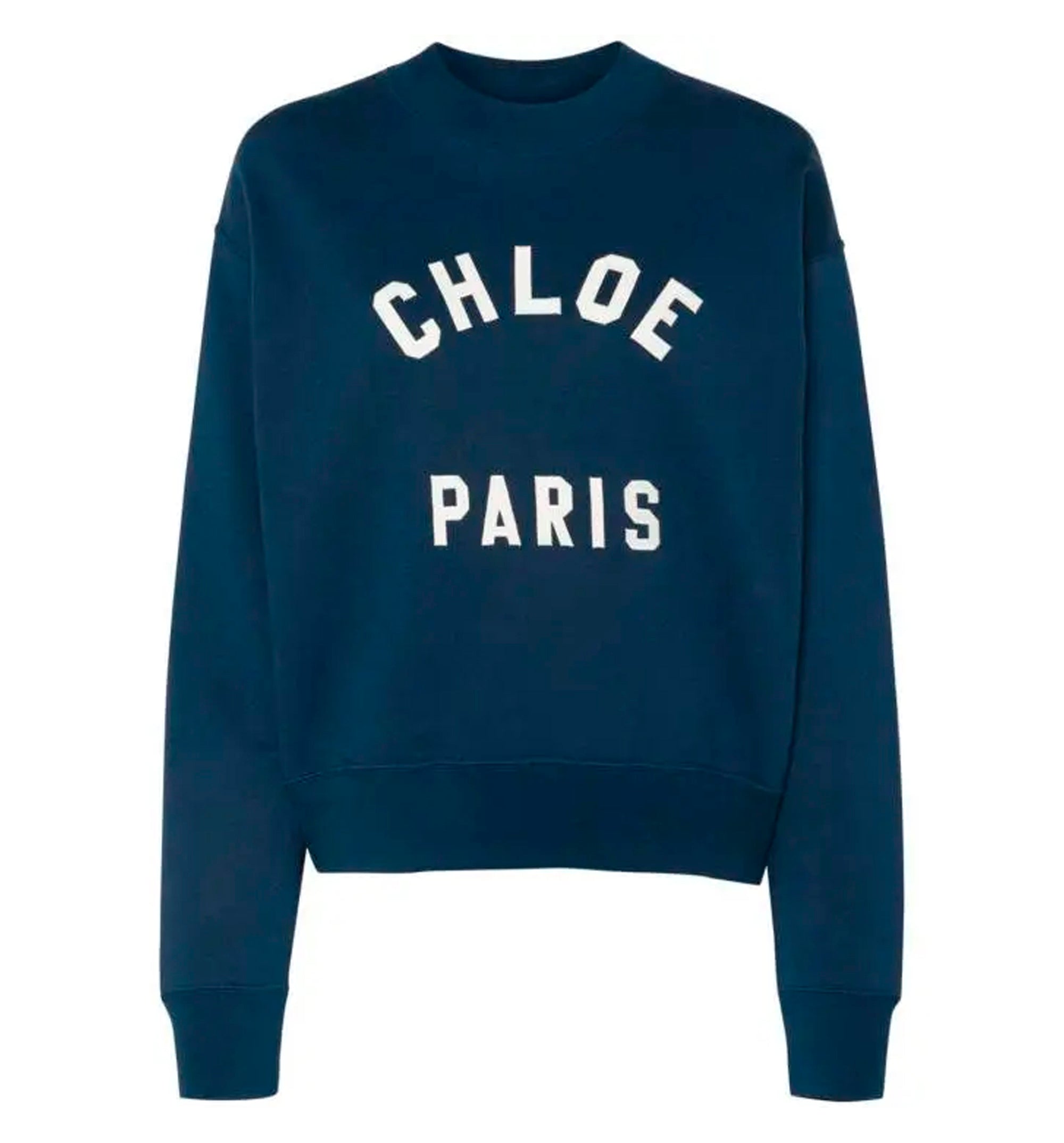 Mock-neck Logo Sweater In Cotton Fleece