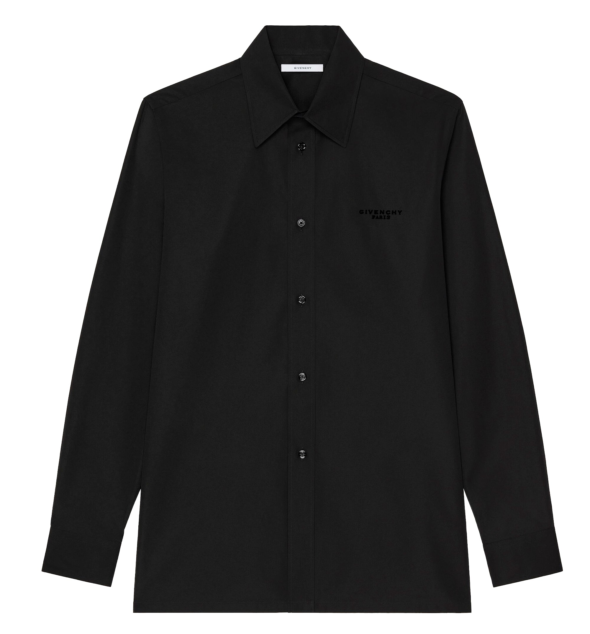 Shirt in poplin with Givenchy Paris embroidery
