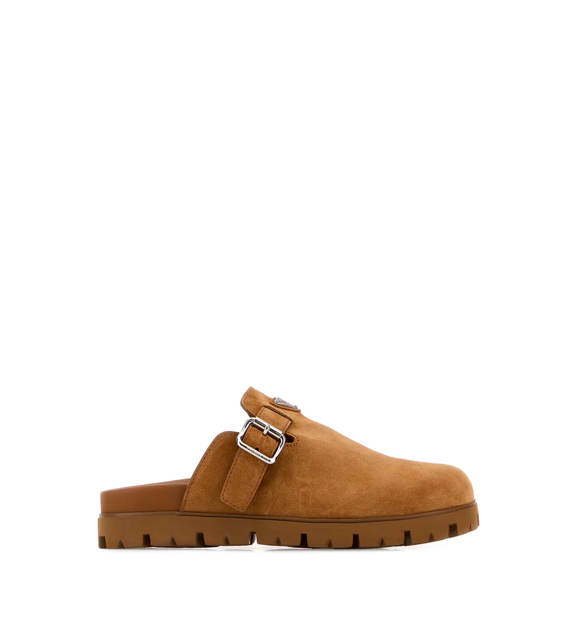 Camel suede slippers