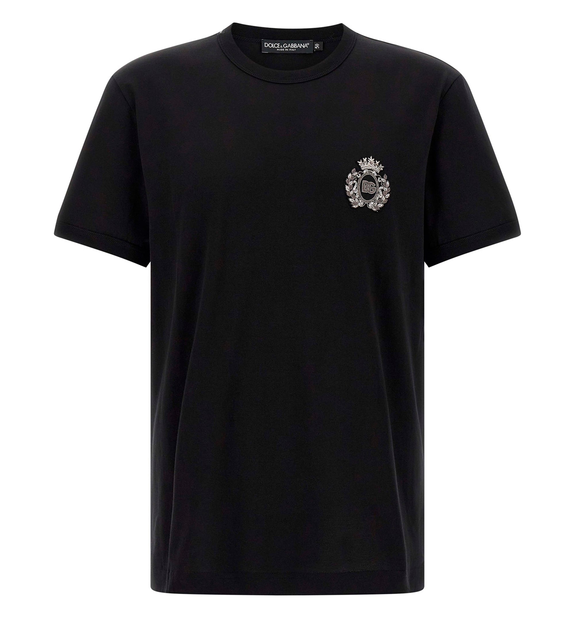 Cotton t-shirt with heraldic patch