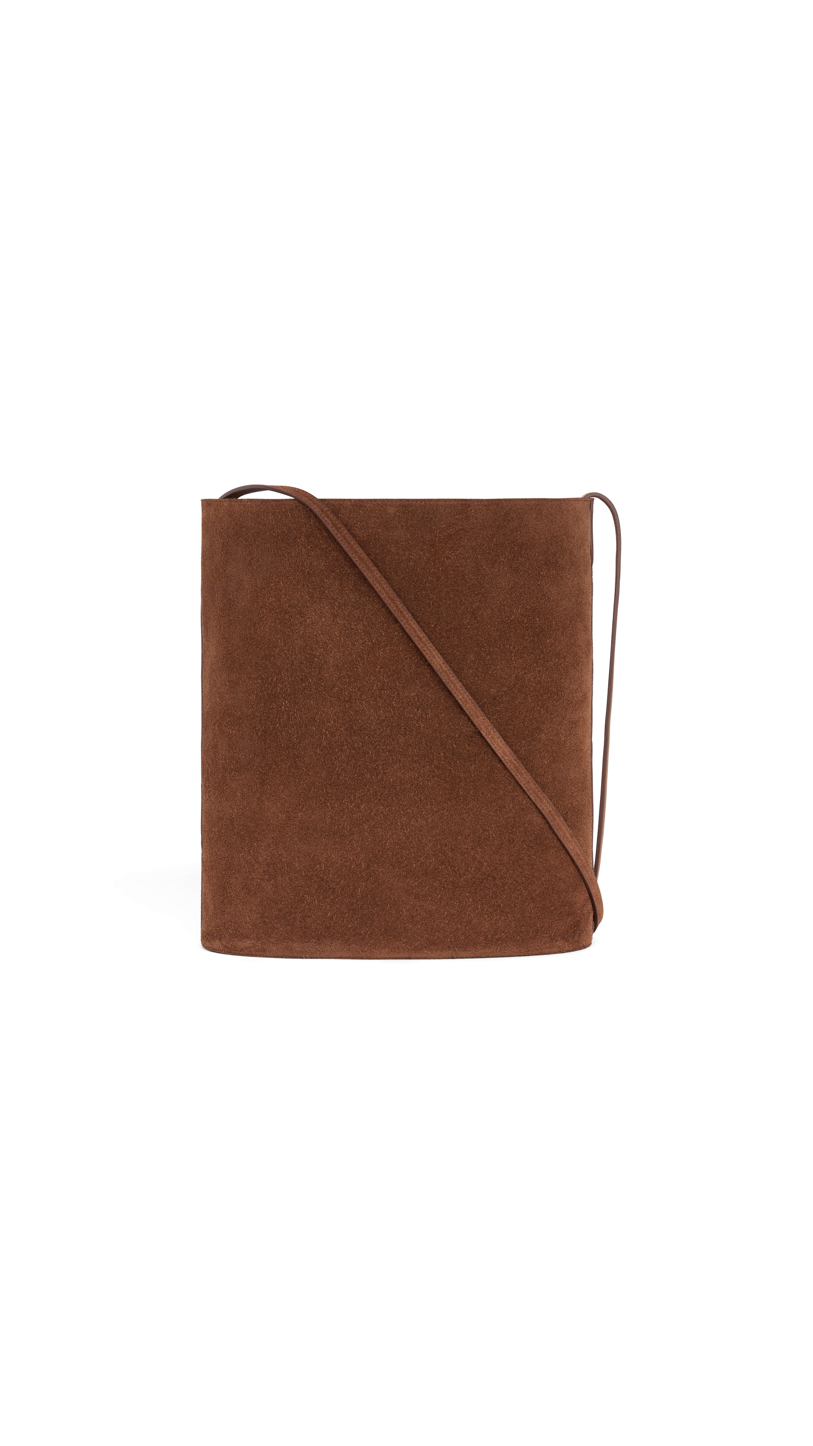 Bucket In Suede Calfskin With Triomphe Embossed - Brown