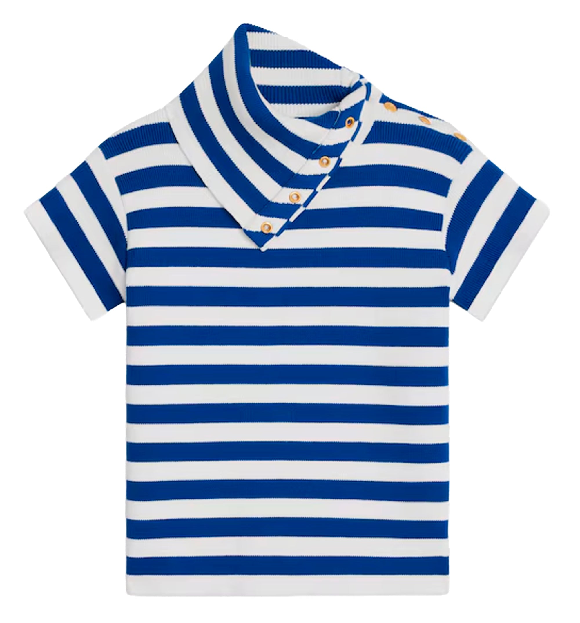 High Neck Top In Cotton