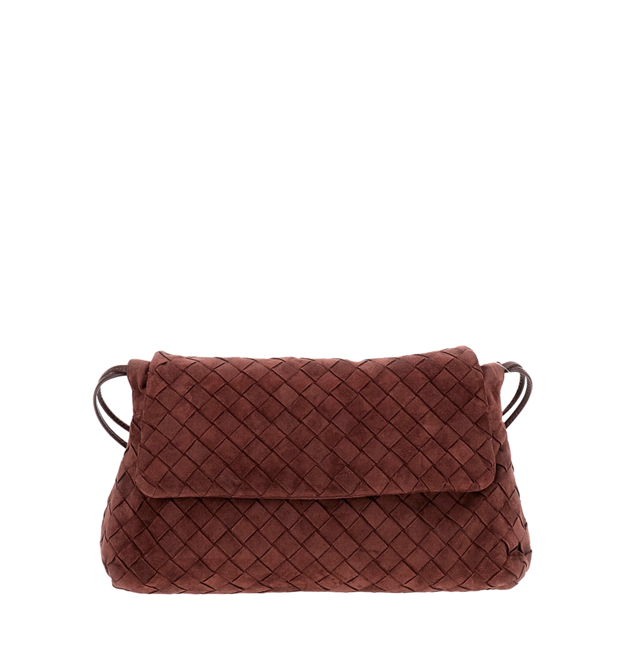 Suede Giorno crossbody bag with Intrecciato motif