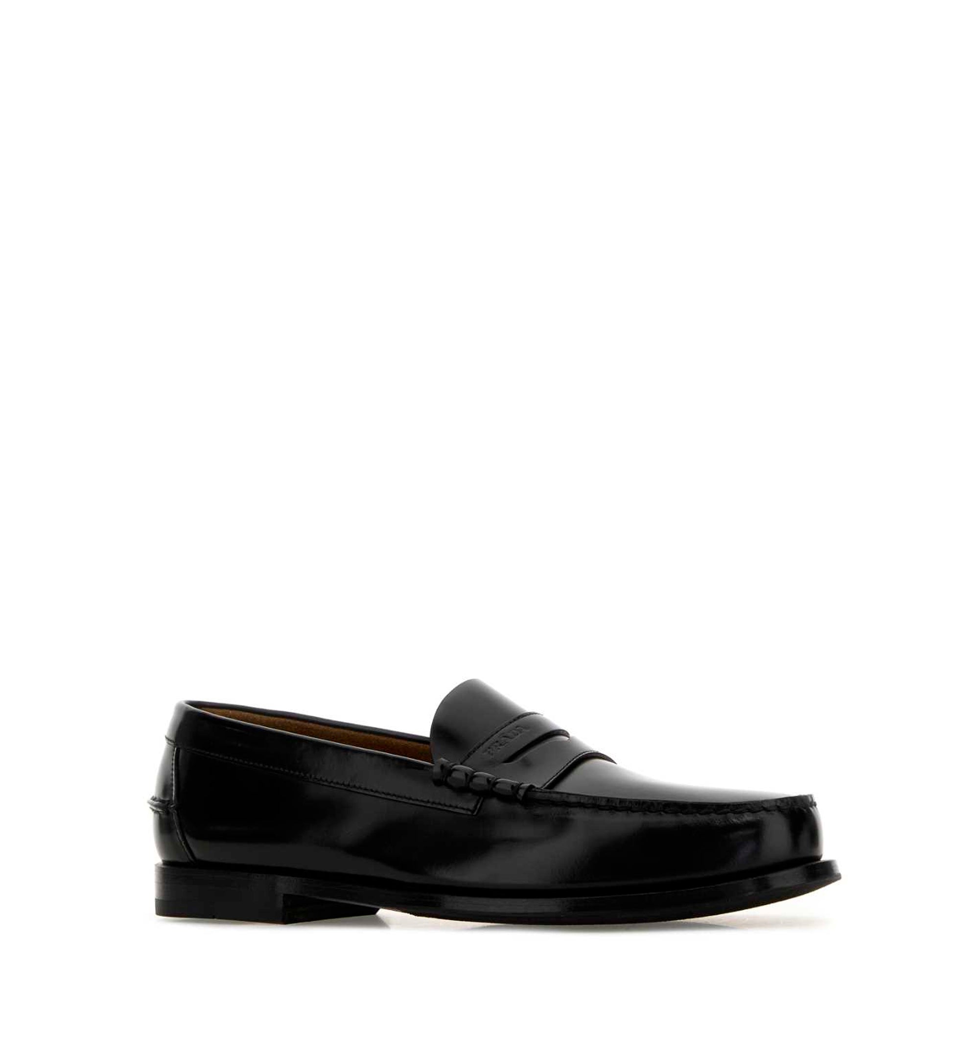 Brushed leather loafers
