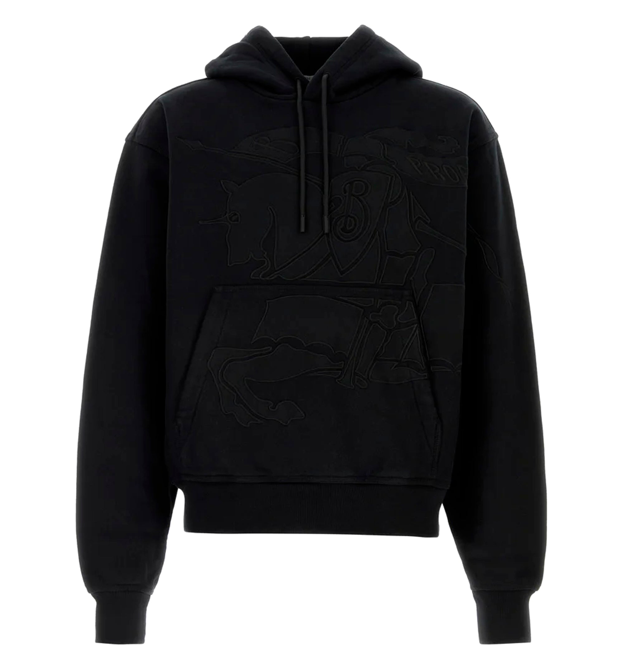 Black cotton blend sweatshirt