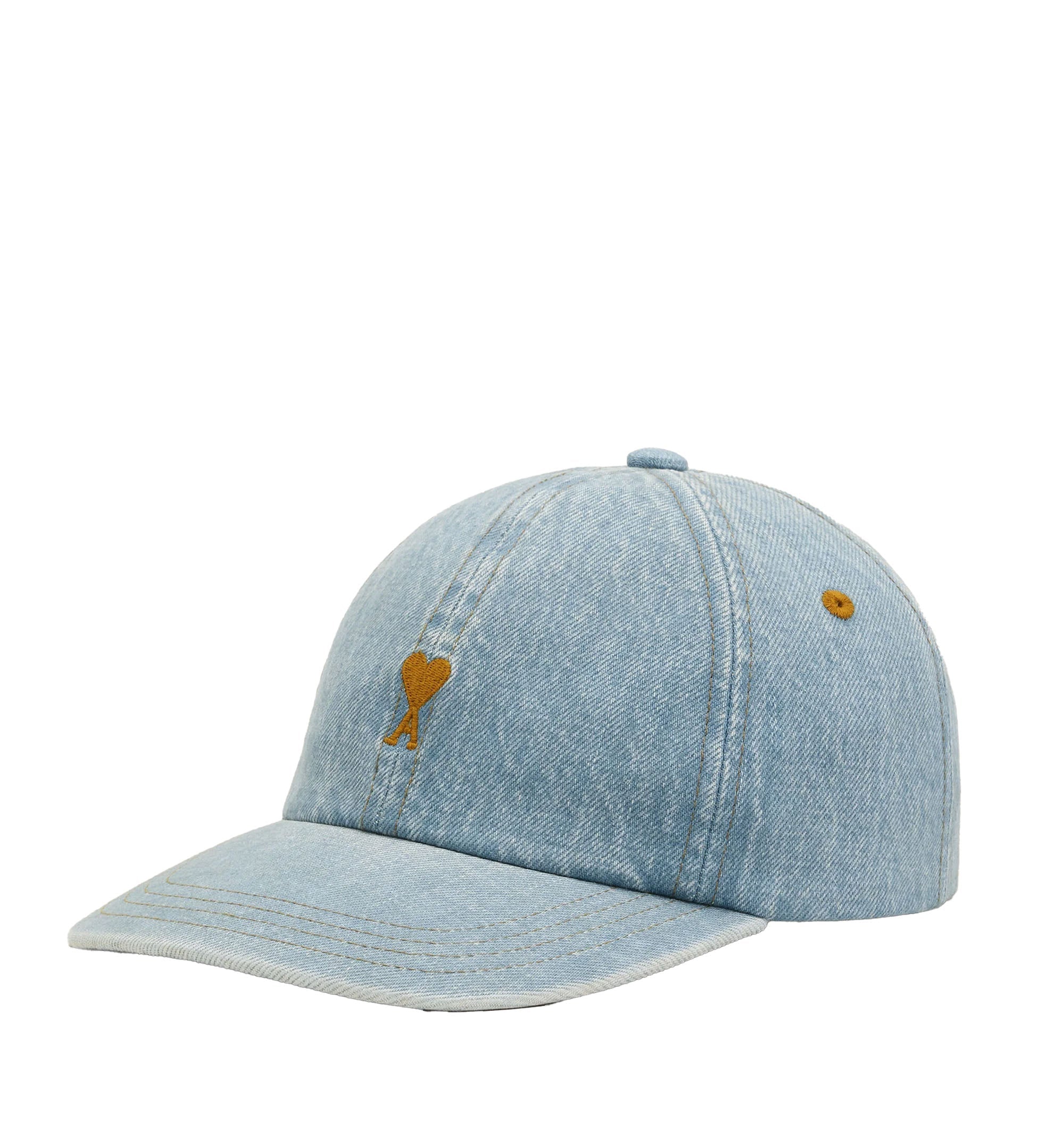 Blue denim cotton cap with Ami de Coeur